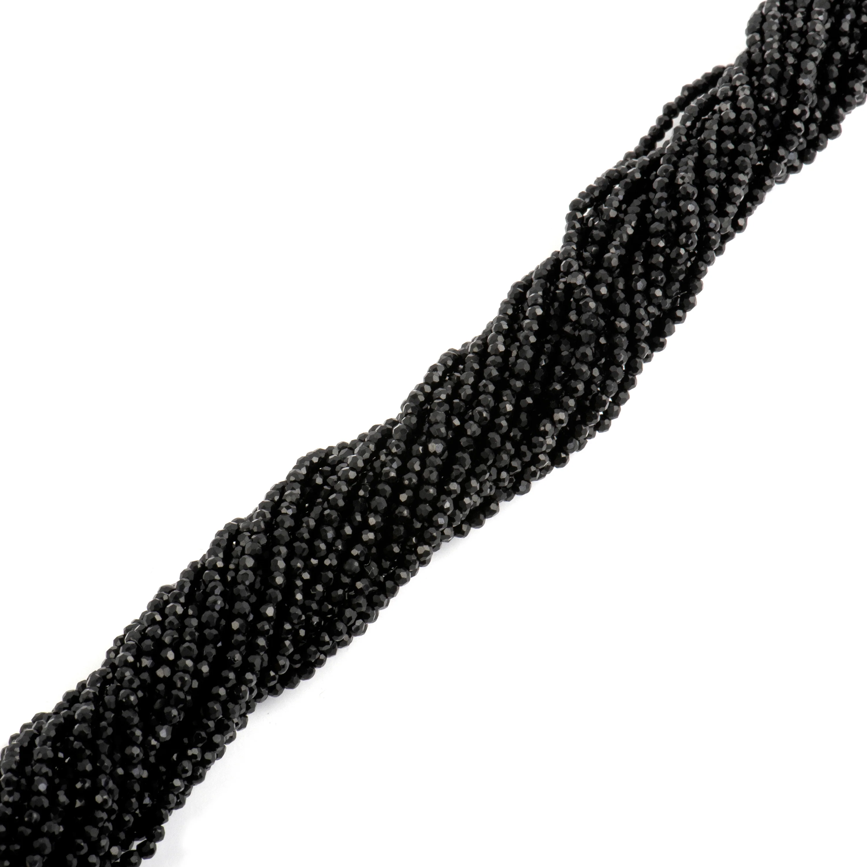 Pulsera de Plata de Ley 925 y Cristal Negro acabado rodio - Kibak - Image 5