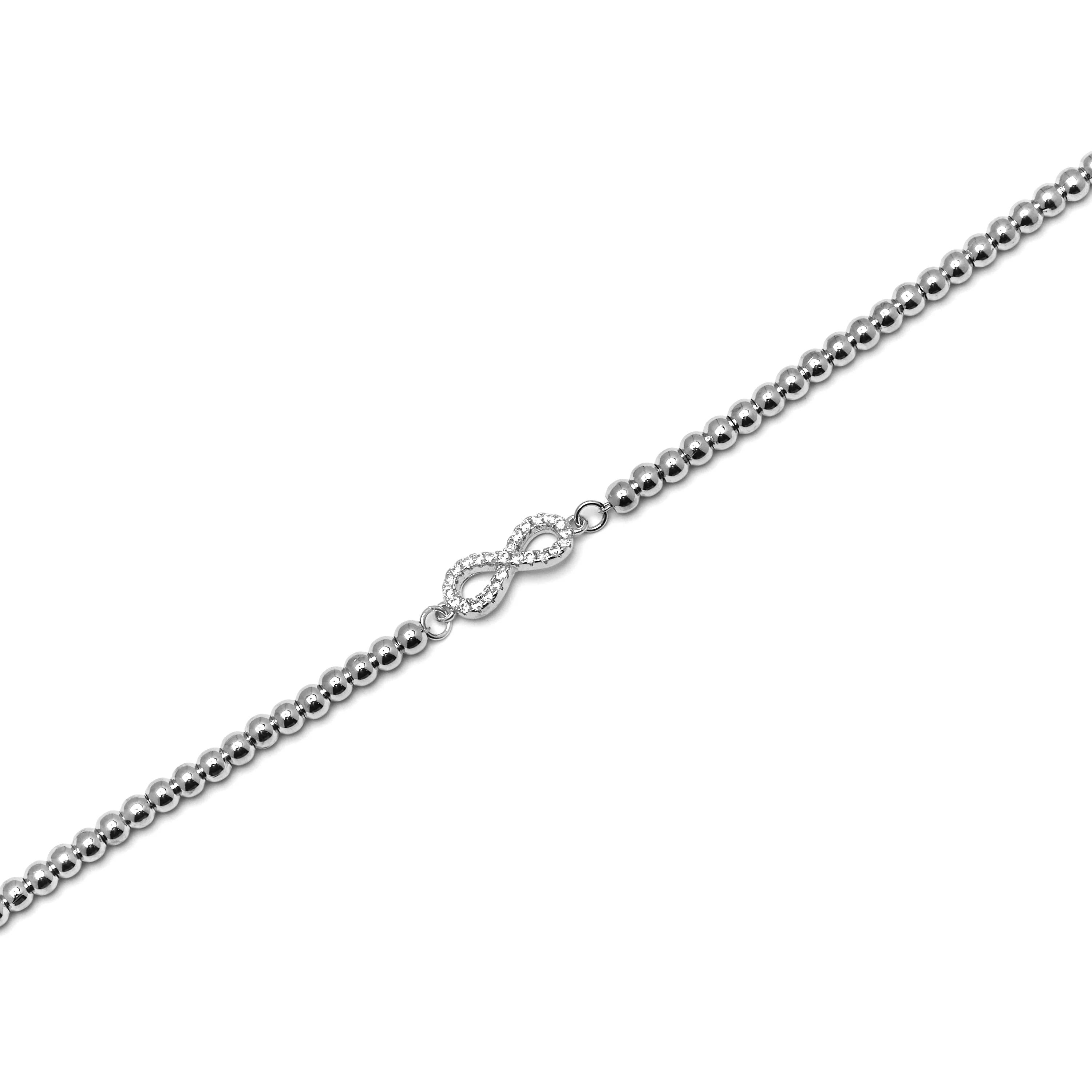 Pulsera de Plata de Ley 925 y Circonita Brillante acabada en rodio - Krom - Image 5