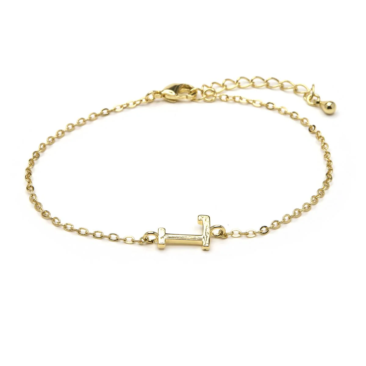 Pulsera Alphabet acabado oro 18k - L AMARILLO