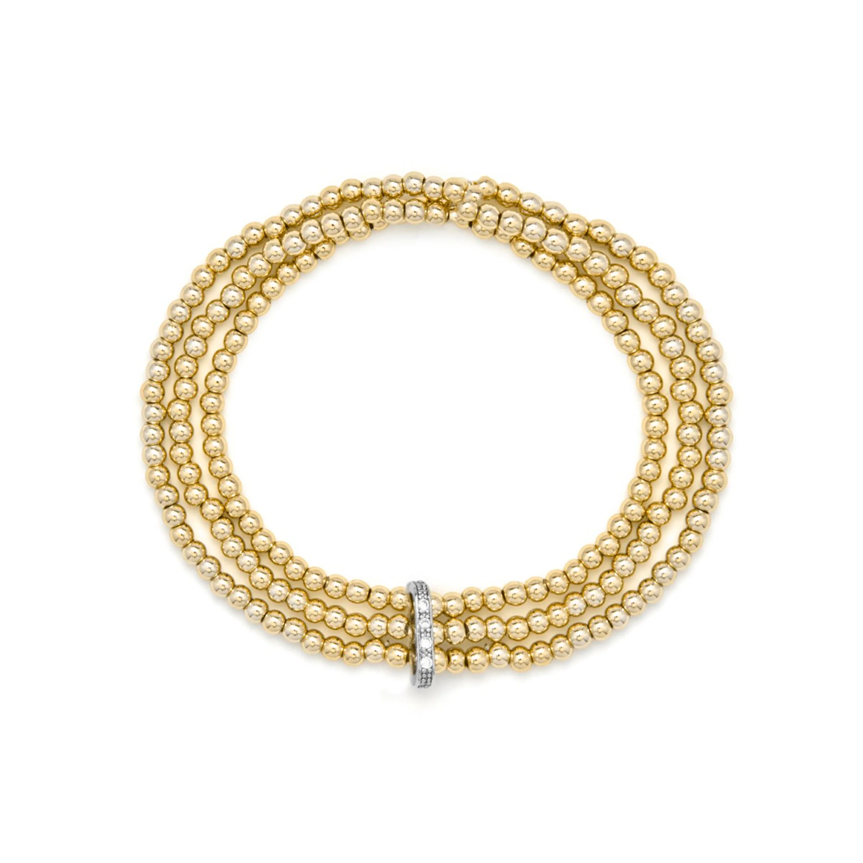Pulsera de Circonita Brillante acabado en oro amarillo de 18k - Lalau - Image 3