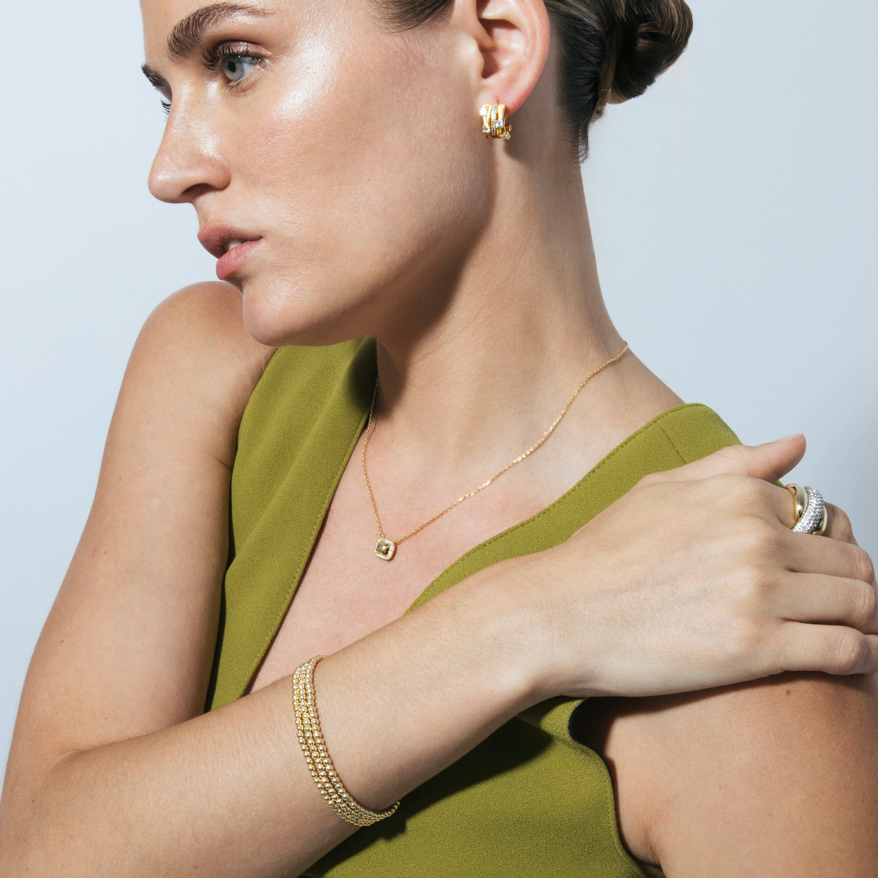 Pulsera de Circonita Brillante acabado en oro amarillo de 18k - Lalau - Image 6