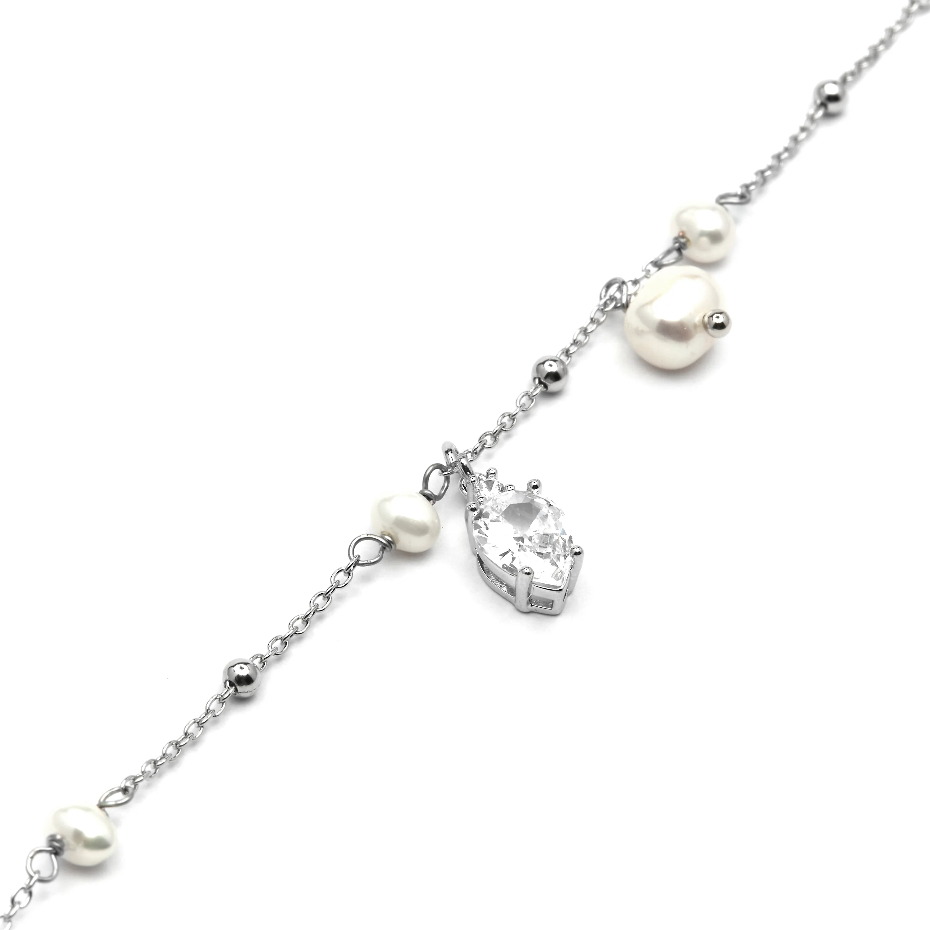Pulsera de Plata de Ley 925 y Circonita Brillante acabado rodio - Lebao - Image 12