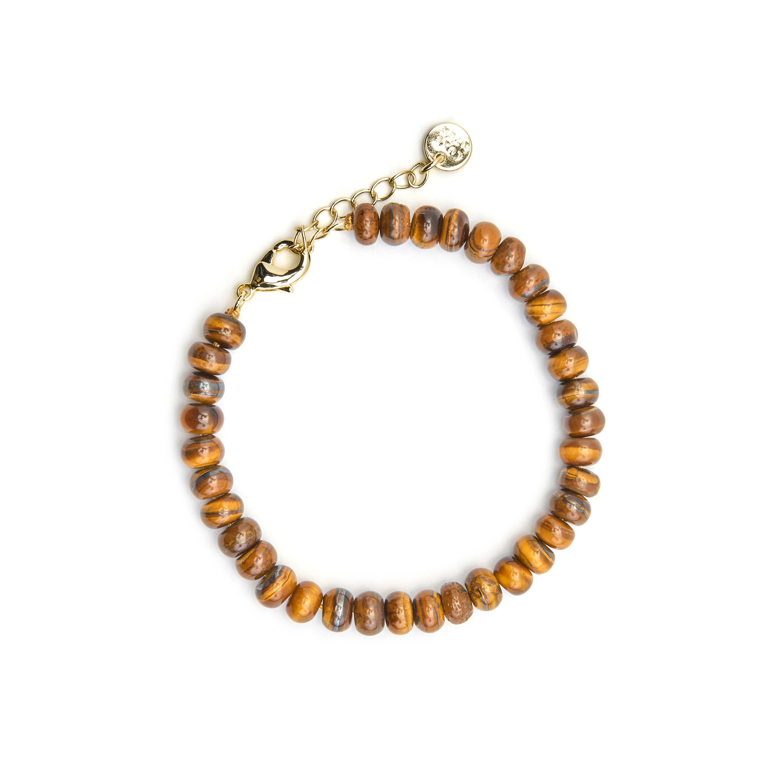 Pulsera con Ojo de Tigre acabado oro 18k - Lessy - Image 3