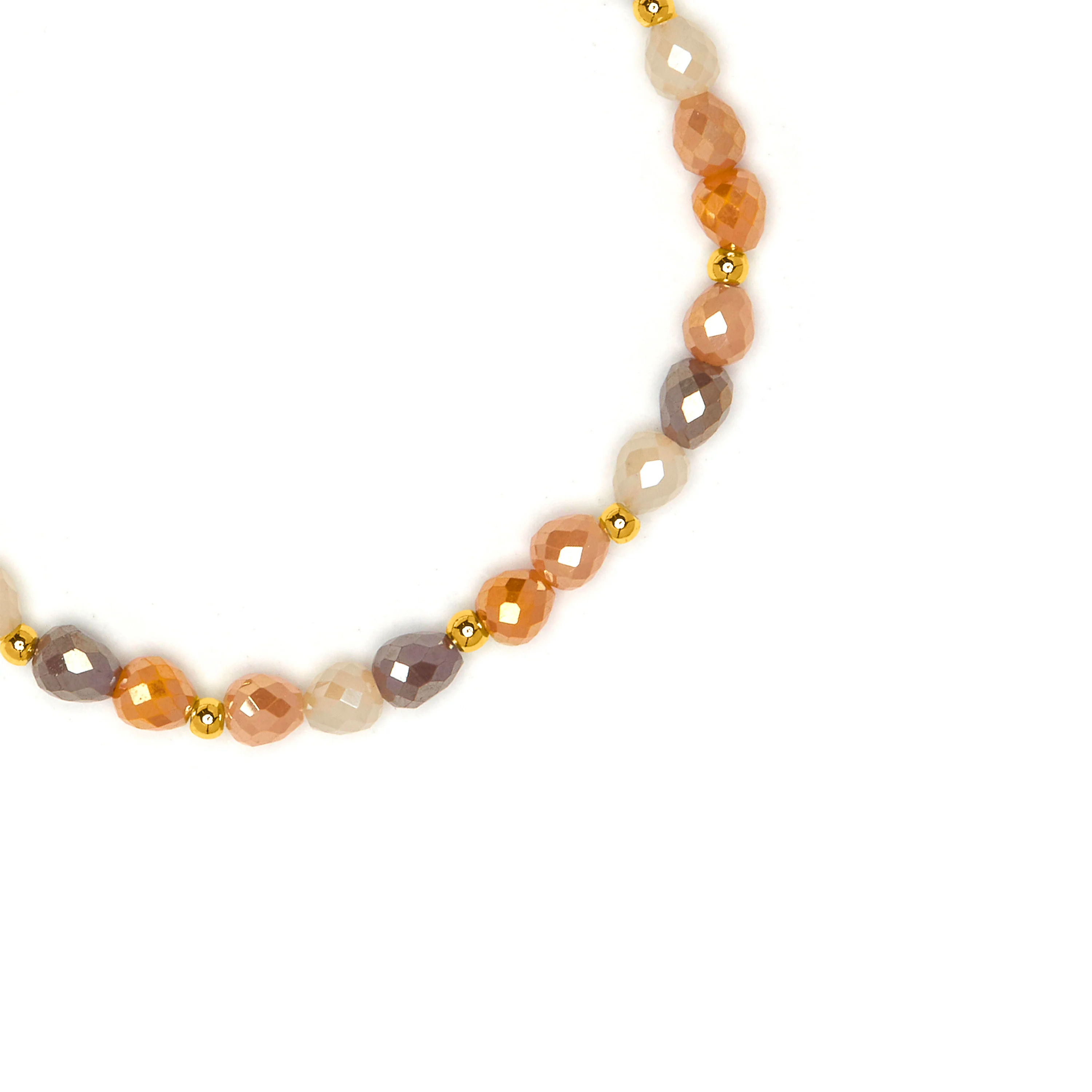 Pulsera de Cristal Marron acabado en oro amarillo 18k - Likdu - Image 5