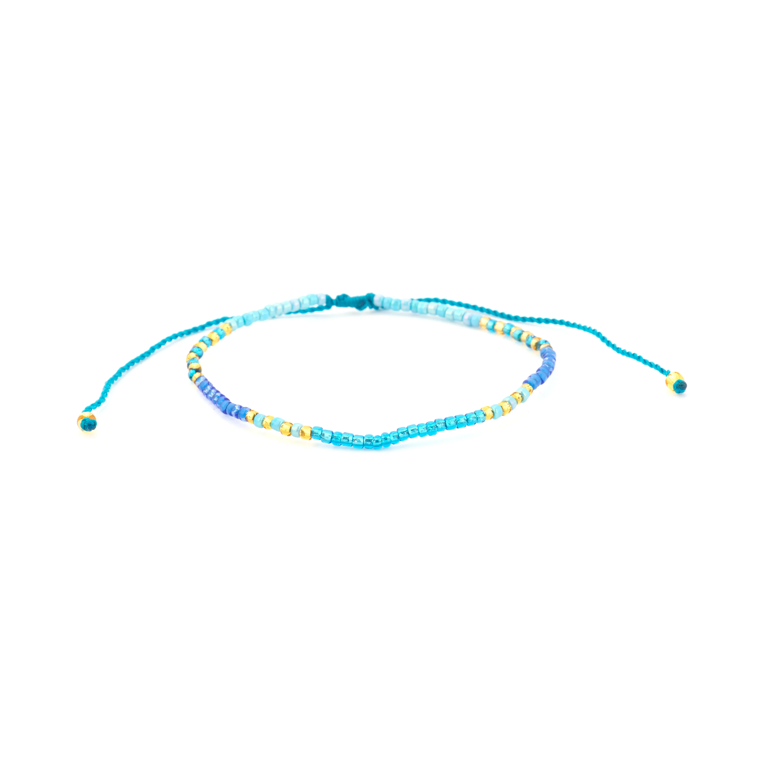 Pulsera acabado oro amarillo de 18k y Resina Azul - Lisira