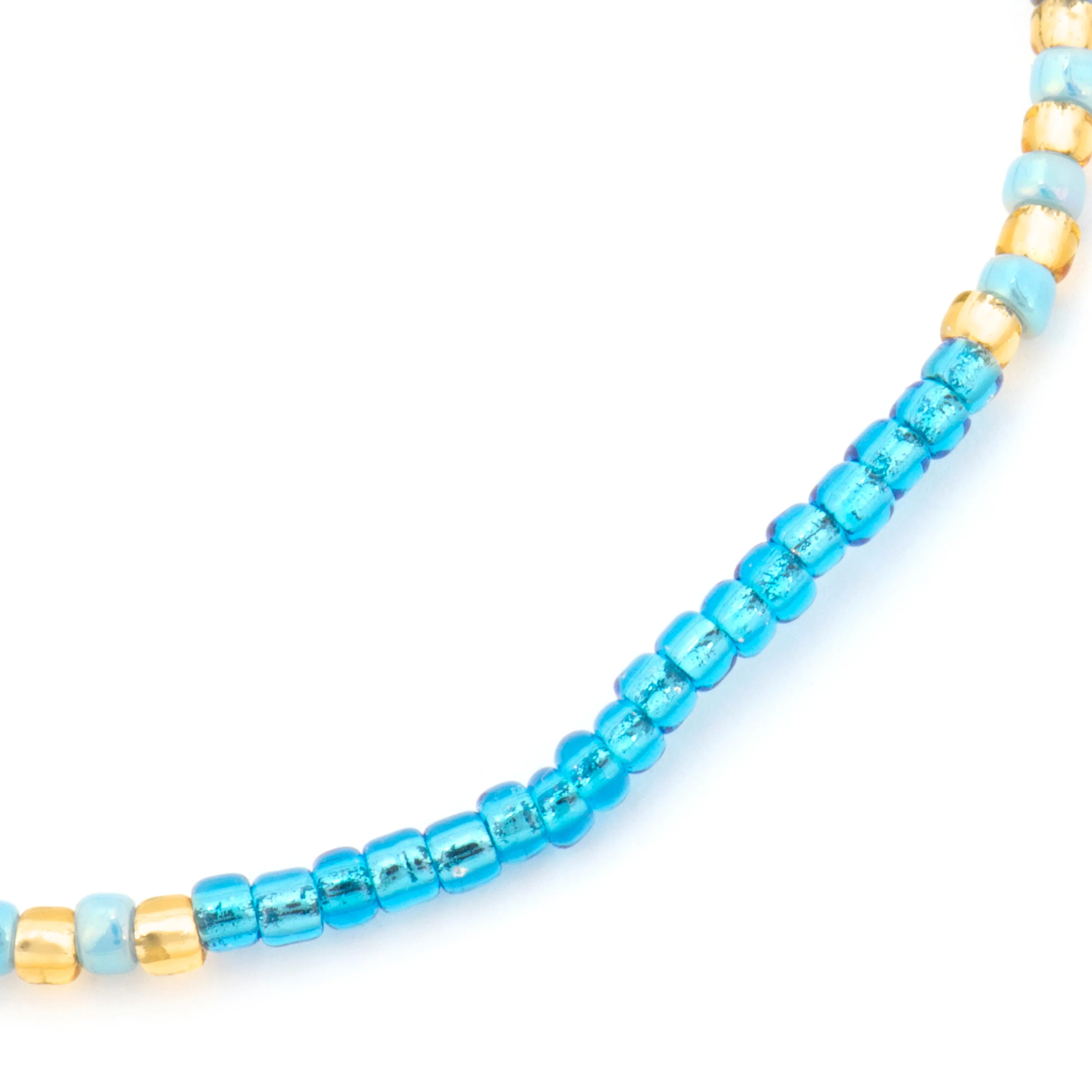 Pulsera acabado oro amarillo de 18k y Resina Azul - Lisira - Image 4
