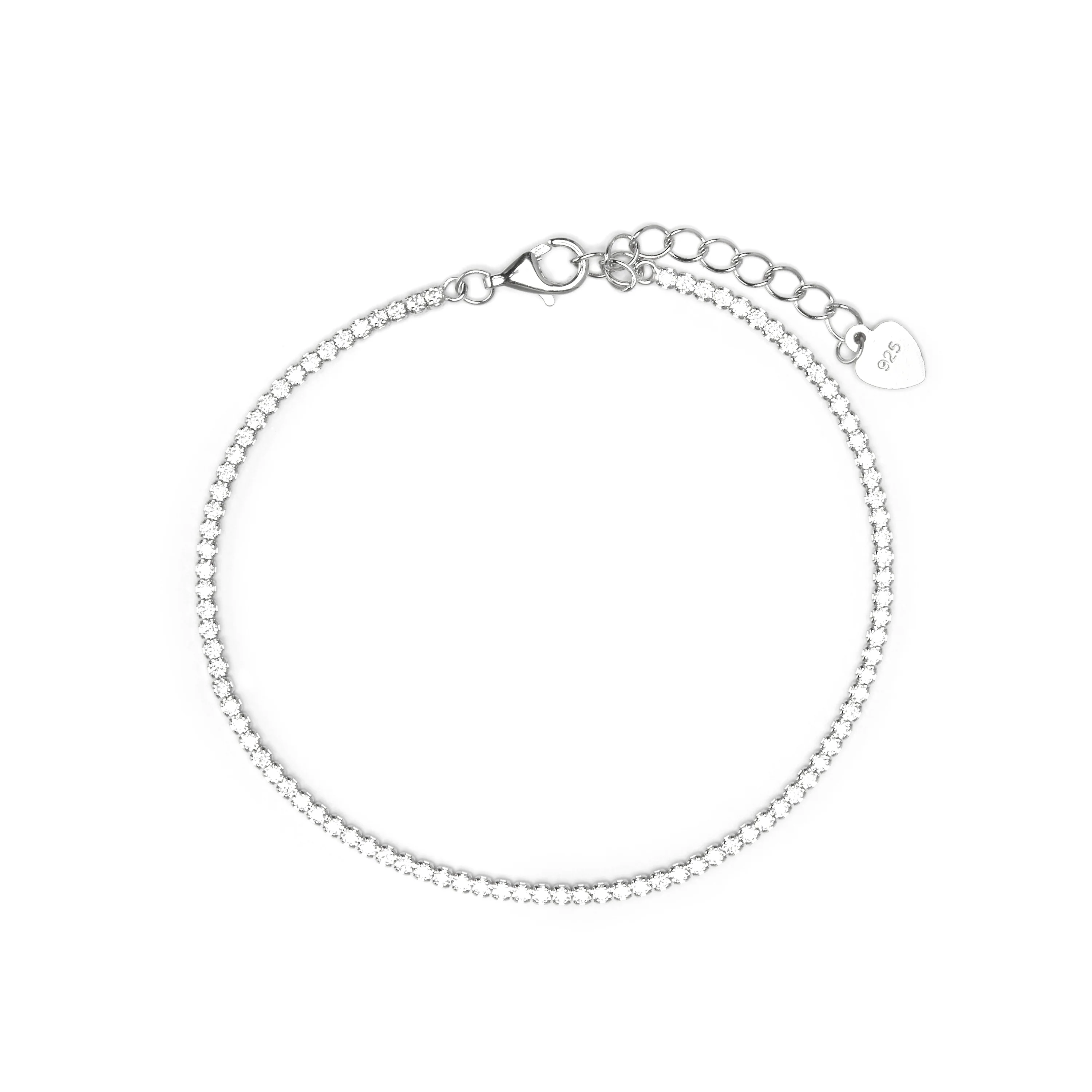 Pulsera de Plata de Ley 925 y Circonita Brillante acabado en rodio - Lubyo - Image 3