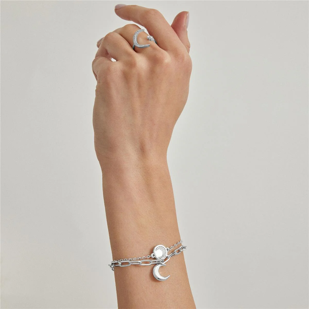 Pulsera Luna acabado en rodio - Luna BLANCO - Image 2