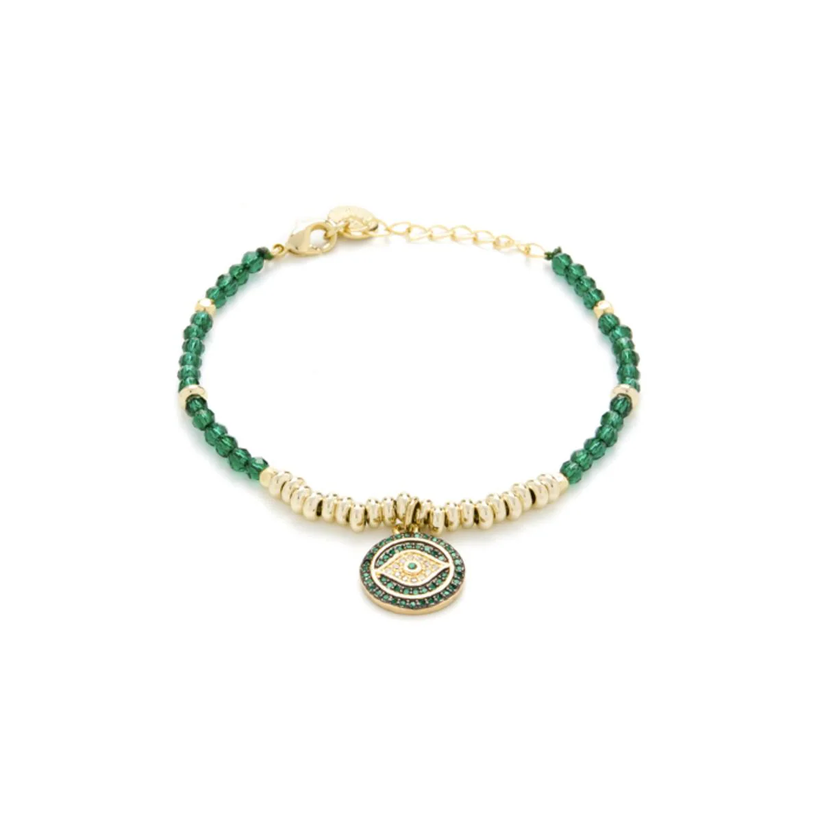 Pulsera Lysvi acabado en Oro amarillo de 18 Kts. - Lysvi VERDE