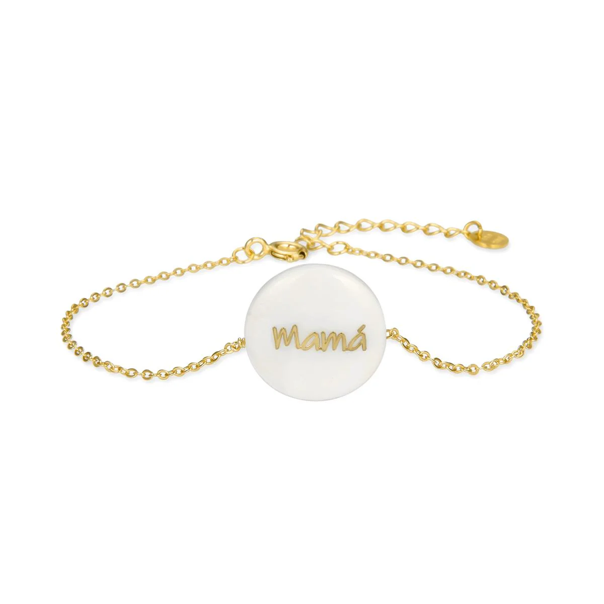 Pulsera Mamá Plata de Ley 925 - Mama BLANCO