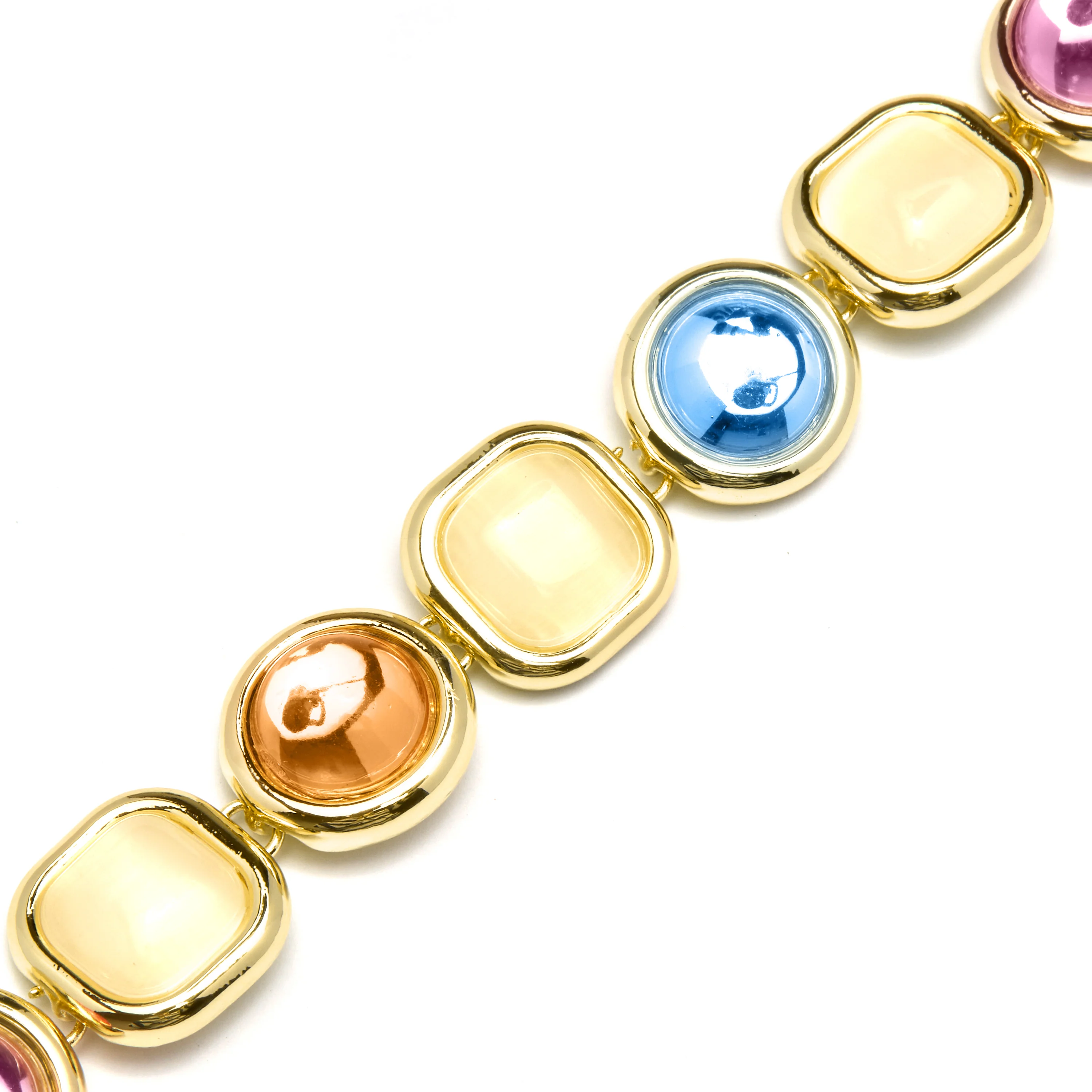 Pulsera de Cristal Multicolor acabada en oro amarillo 18K - Mantis - Image 5