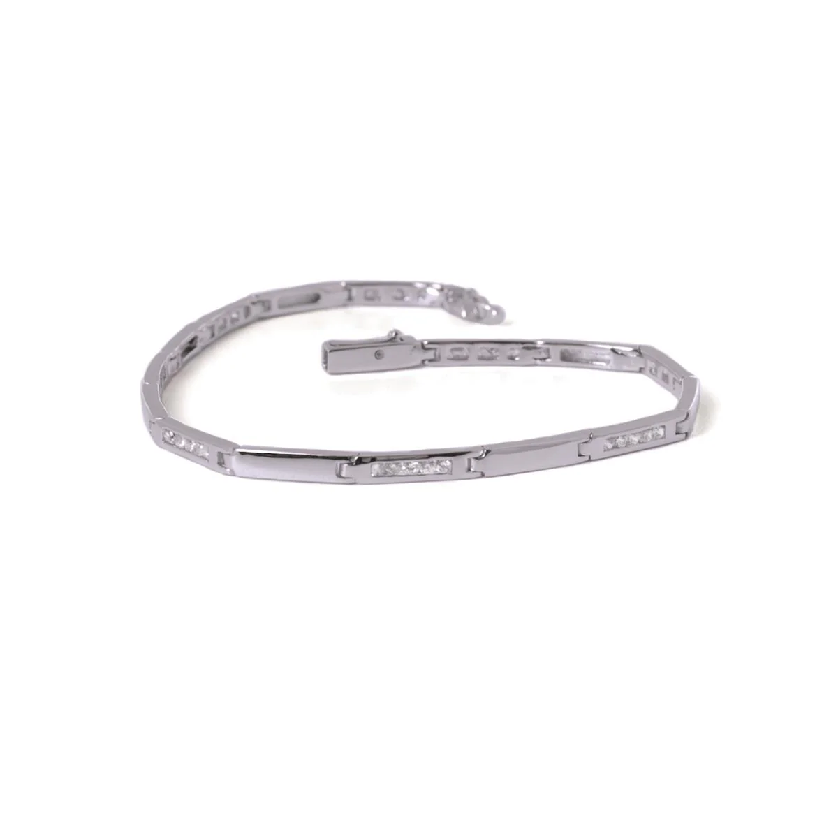 Pulsera María Plata y CZ Brillante - María BLANCO