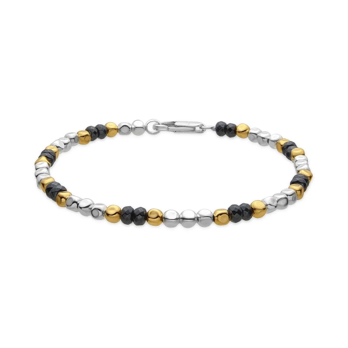 Pulsera Miluy acabado plata y oro 18k - Miluy GRIS