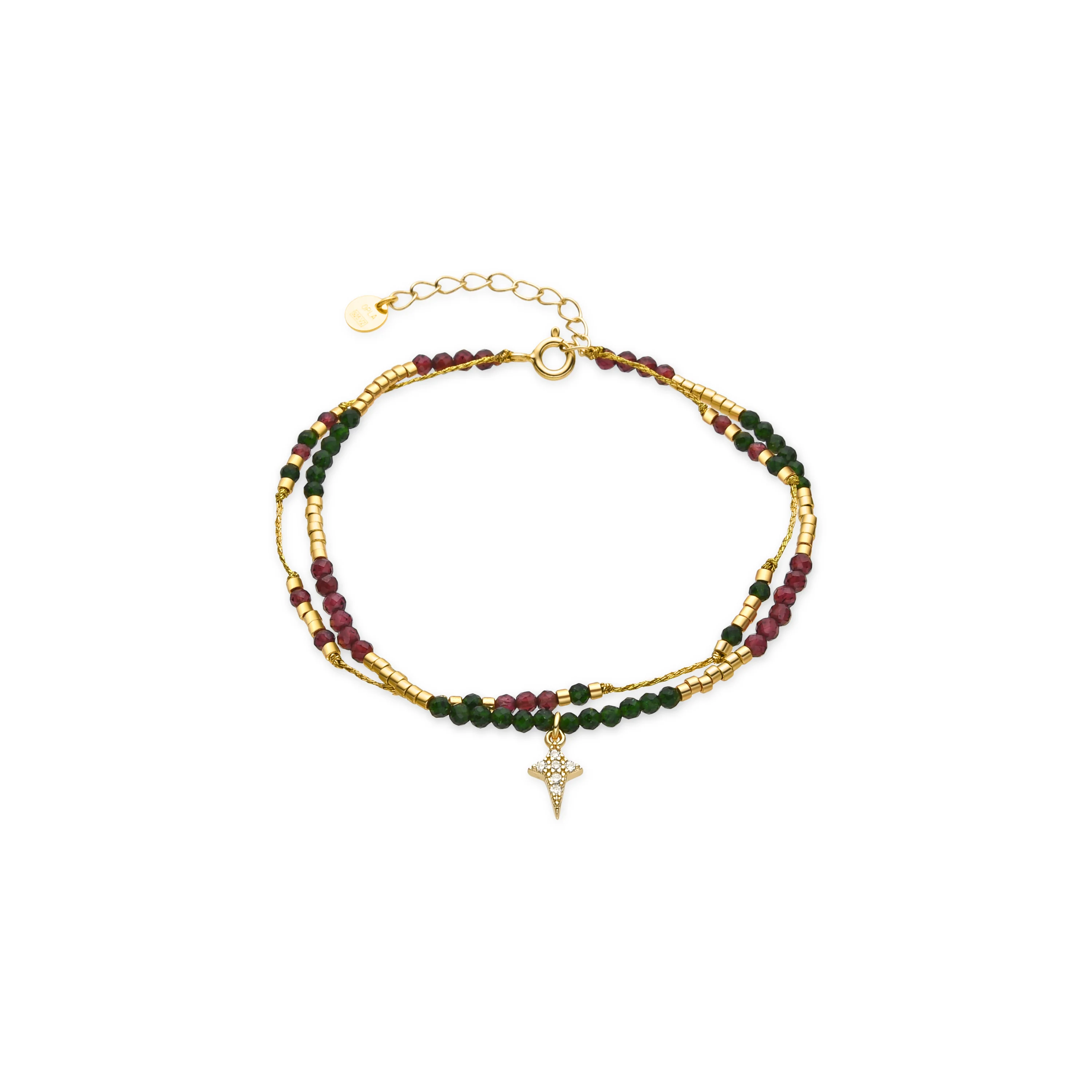 Pulsera de Plata de Ley 925 y Circonita Brillante acabado oro 18k - Mipur