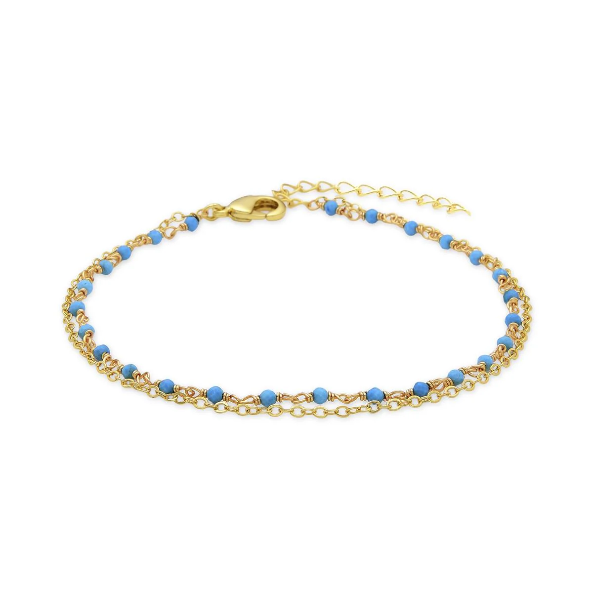 Tobillera Miwa acabado en oro amarillo de 18K - Miwa AZUL