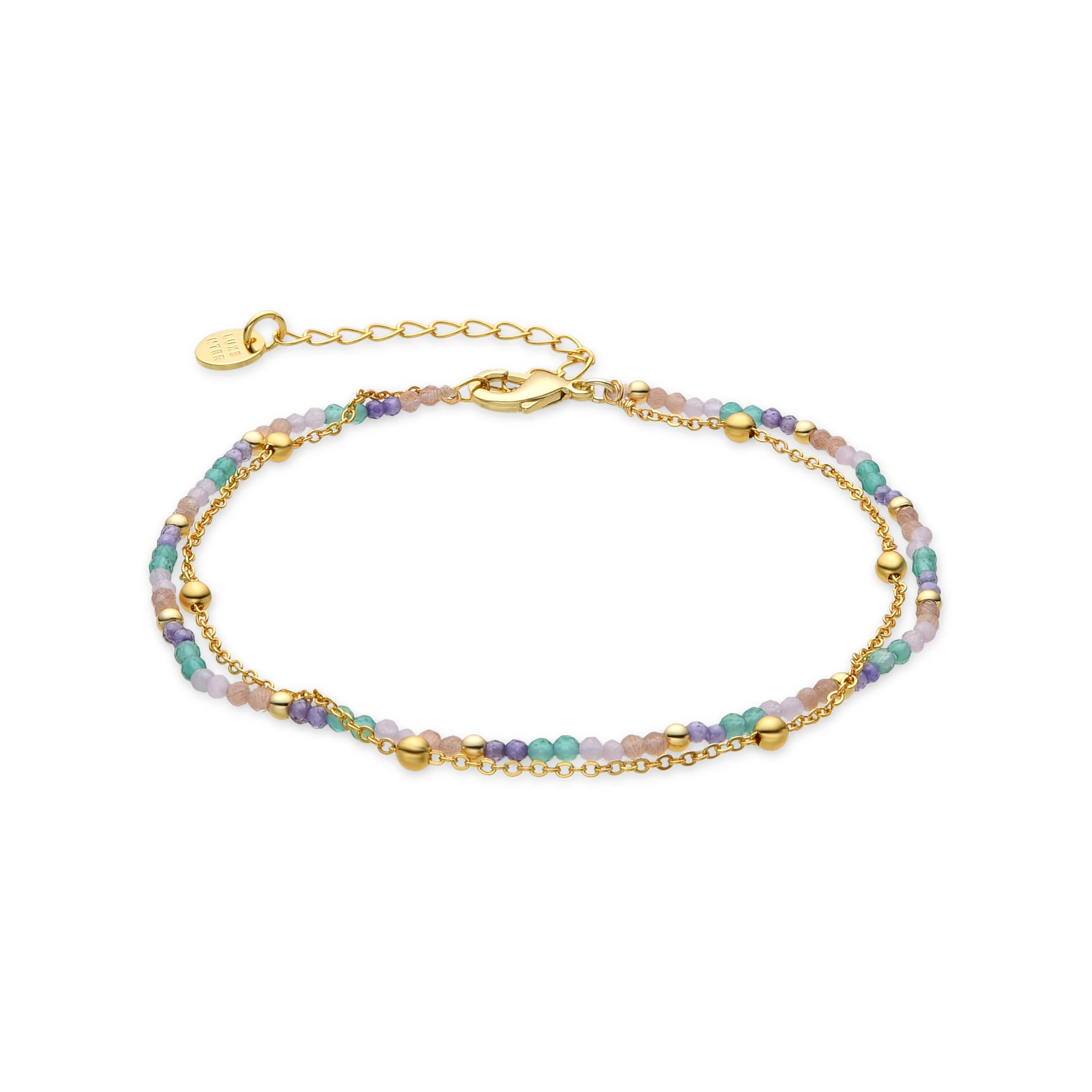 Pulsera con Cristal Multicolor acabado oro 18K - Miwa