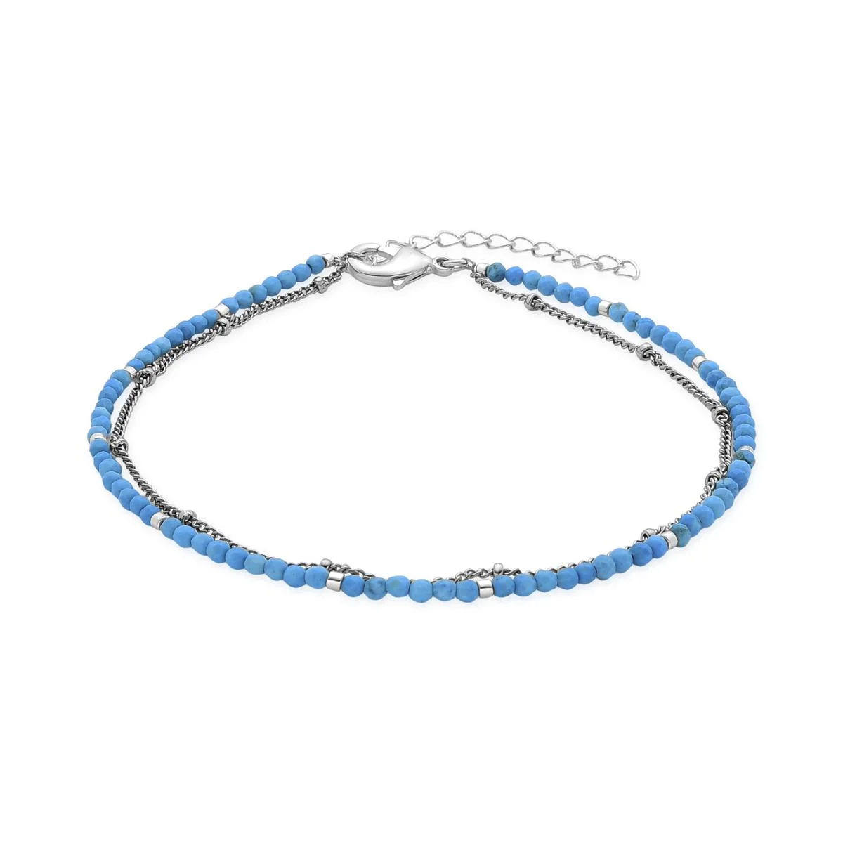 Tobillera Miwa acabado en rodio - Miwa AZUL