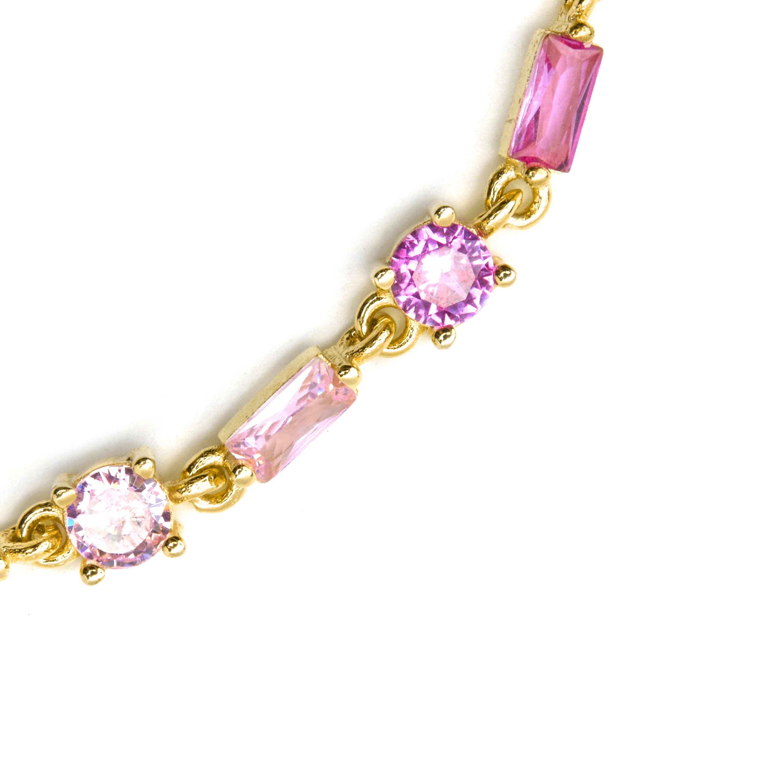 Pulsera de Plata de Ley 925 y Circonita Multicolor acabado oro 18k - Morae - Image 5