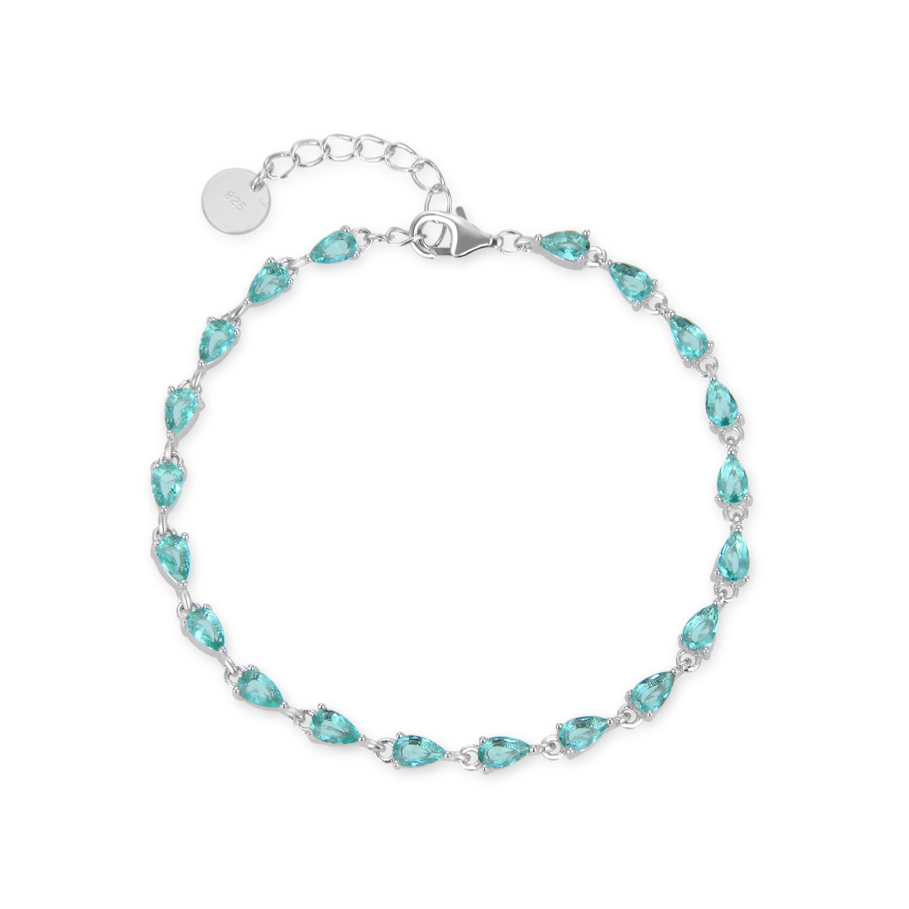 Pulsera de Plata de Ley 925 con Circonita Esmeralda acabada en rodio - Muanyala - Image 3