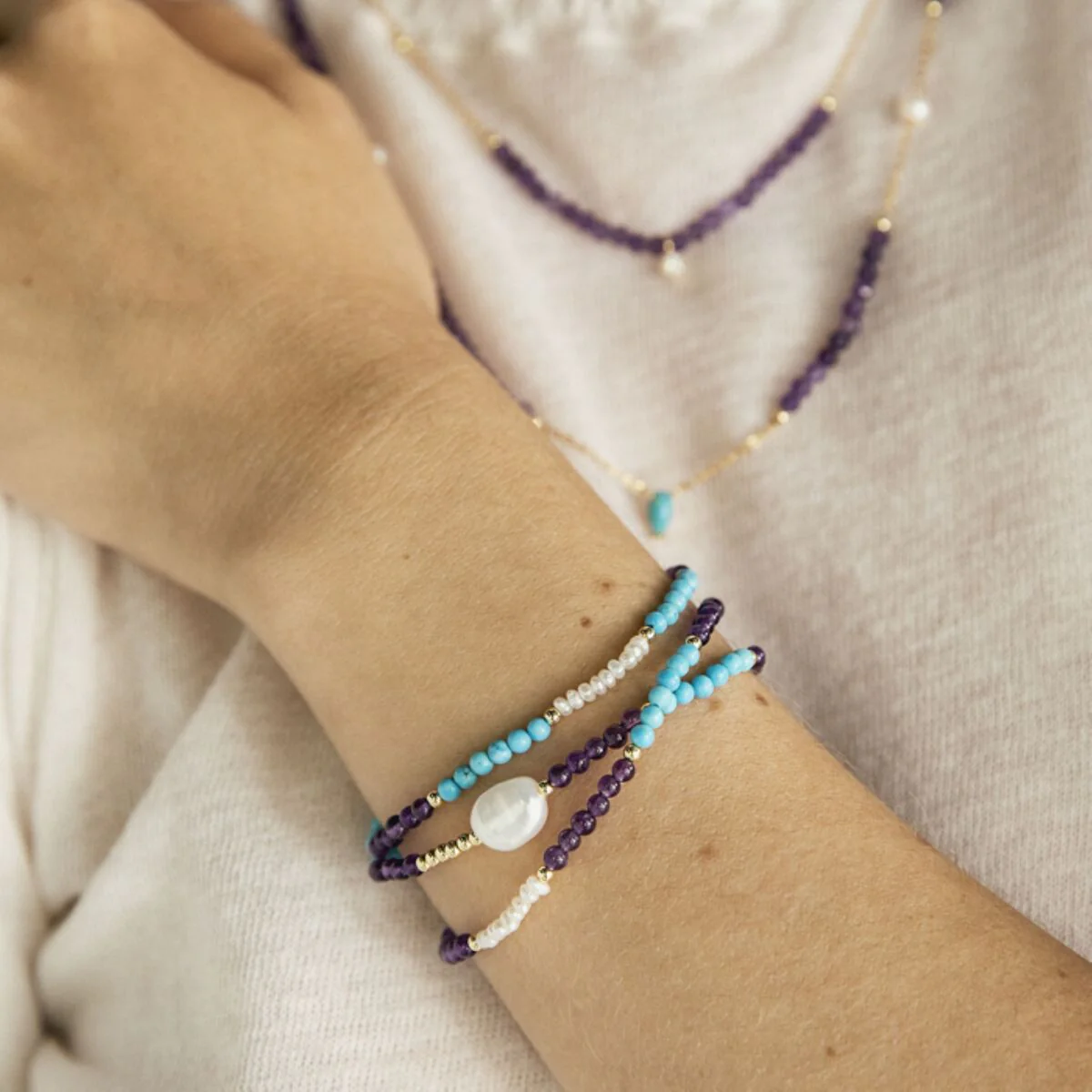 Pulsera Nasy Plata De Ley 925 - Nasy AZUL - Image 4