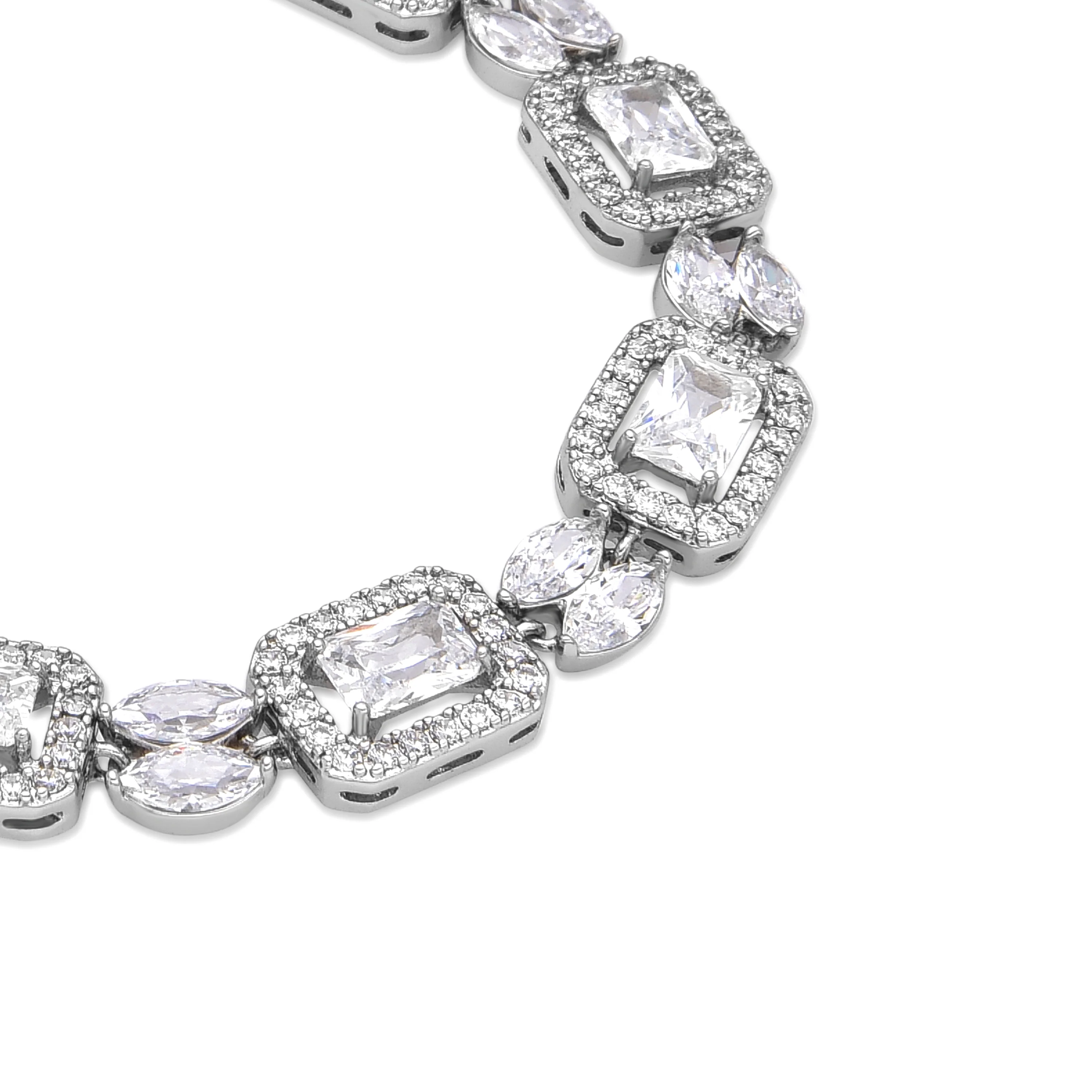 Pulsera con Circonita Brillante acabado plata - Neda - Image 4
