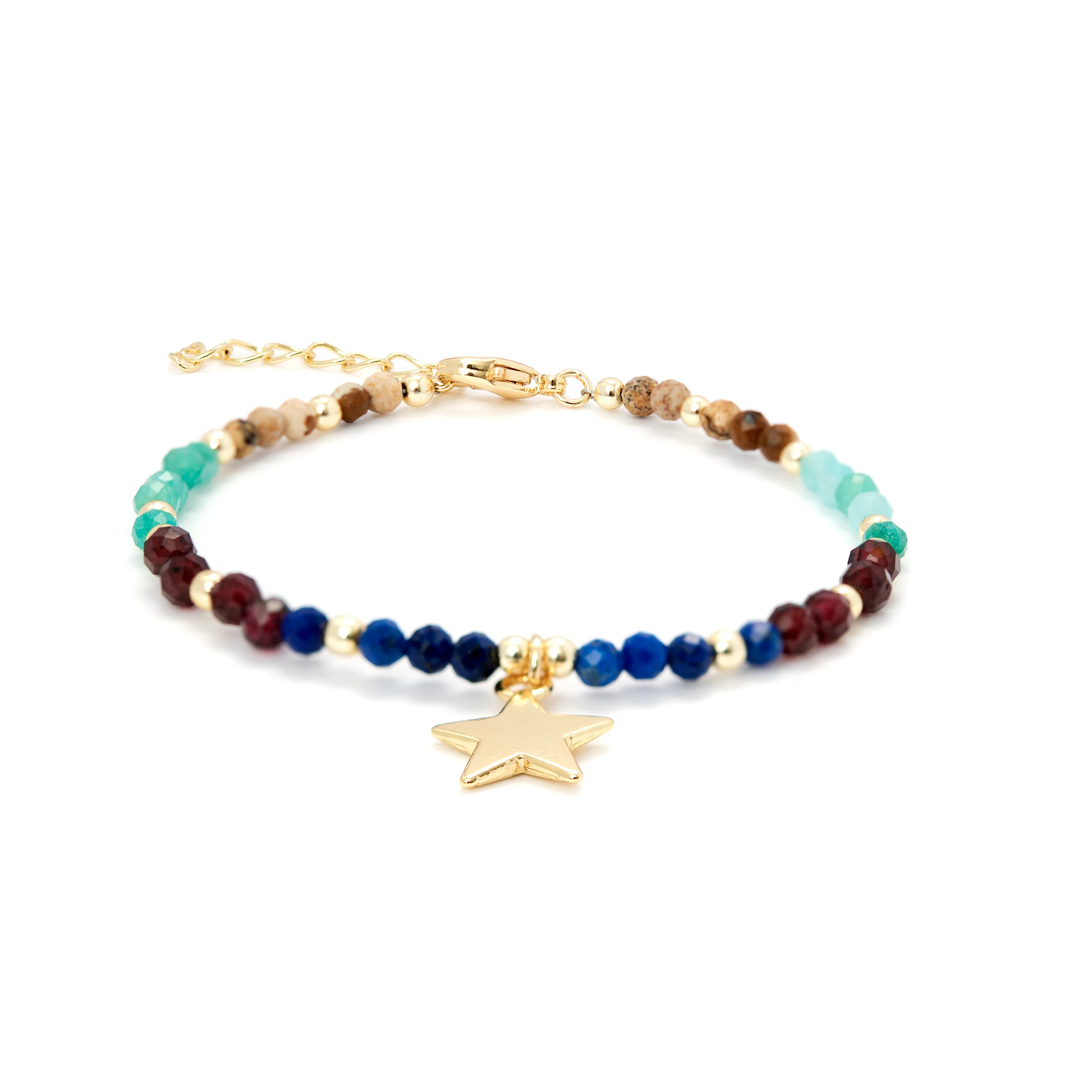 Pulsera de Cristal Multicolor acabada en oro amarillo 18K - Nerald