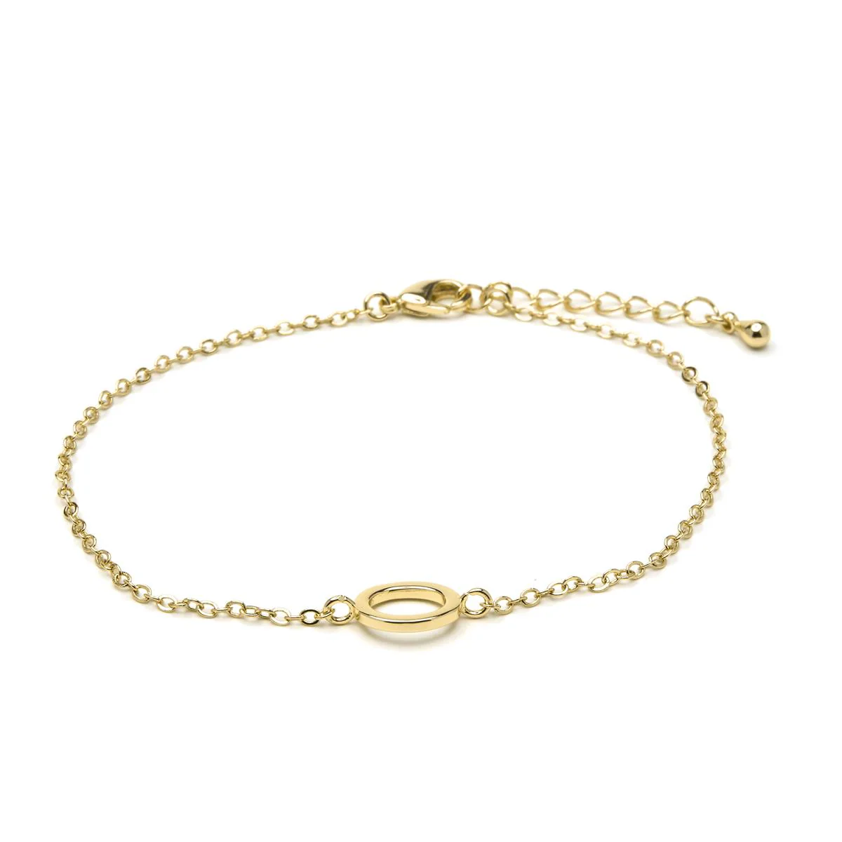 Pulsera Alphabet acabado oro 18k - O AMARILLO