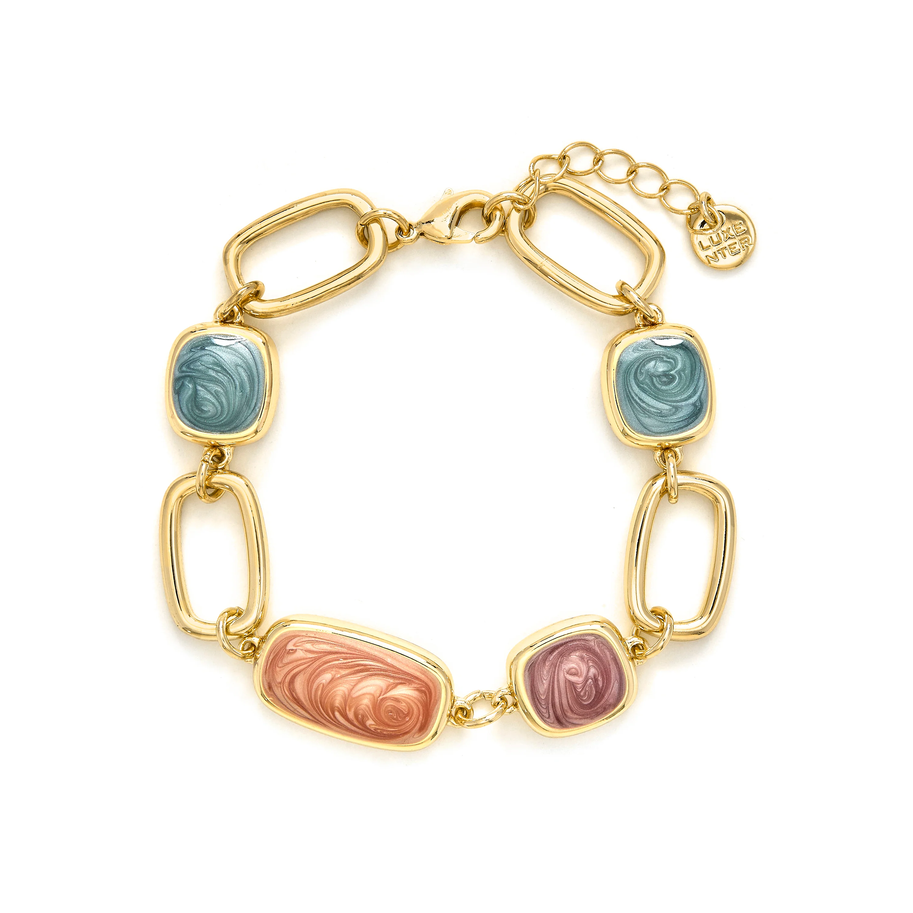 Pulsera de Resina Multicolor acabada en oro amarillo 18K - Orzur - Image 3
