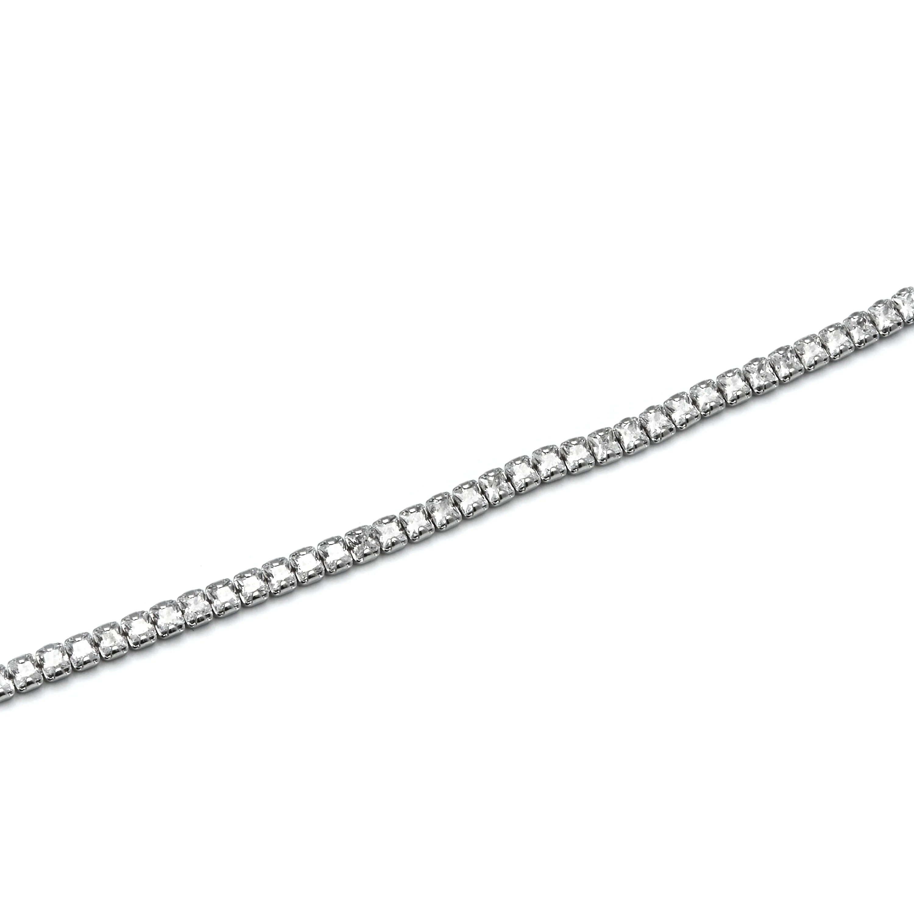 Pulsera de Plata de Ley 925 con Circonita Brillante acabada en rodio - Oty - Image 5
