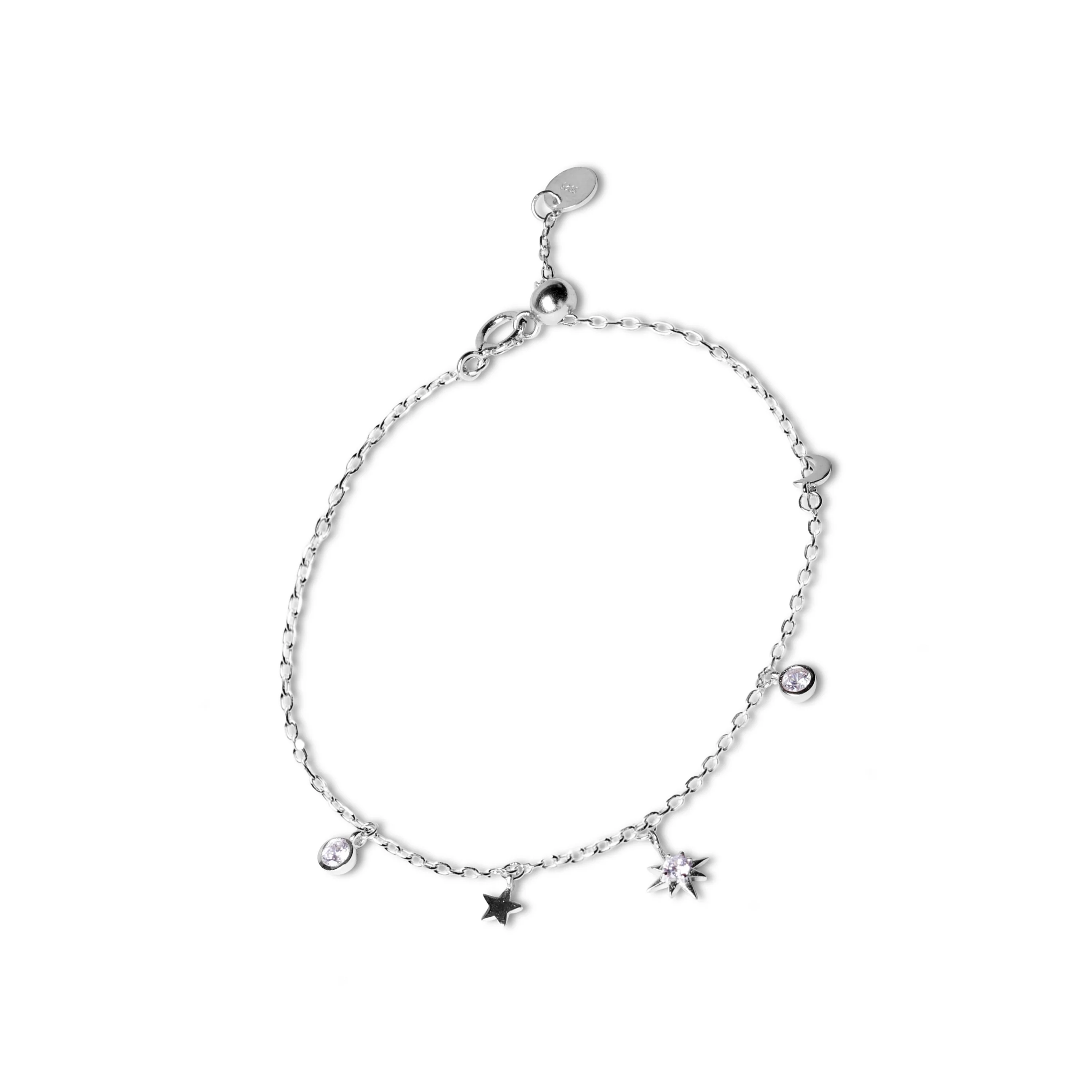 Pulsera de Plata de Ley 925 con Circonita Brillante acabada en rodio - Oyazia - Image 3