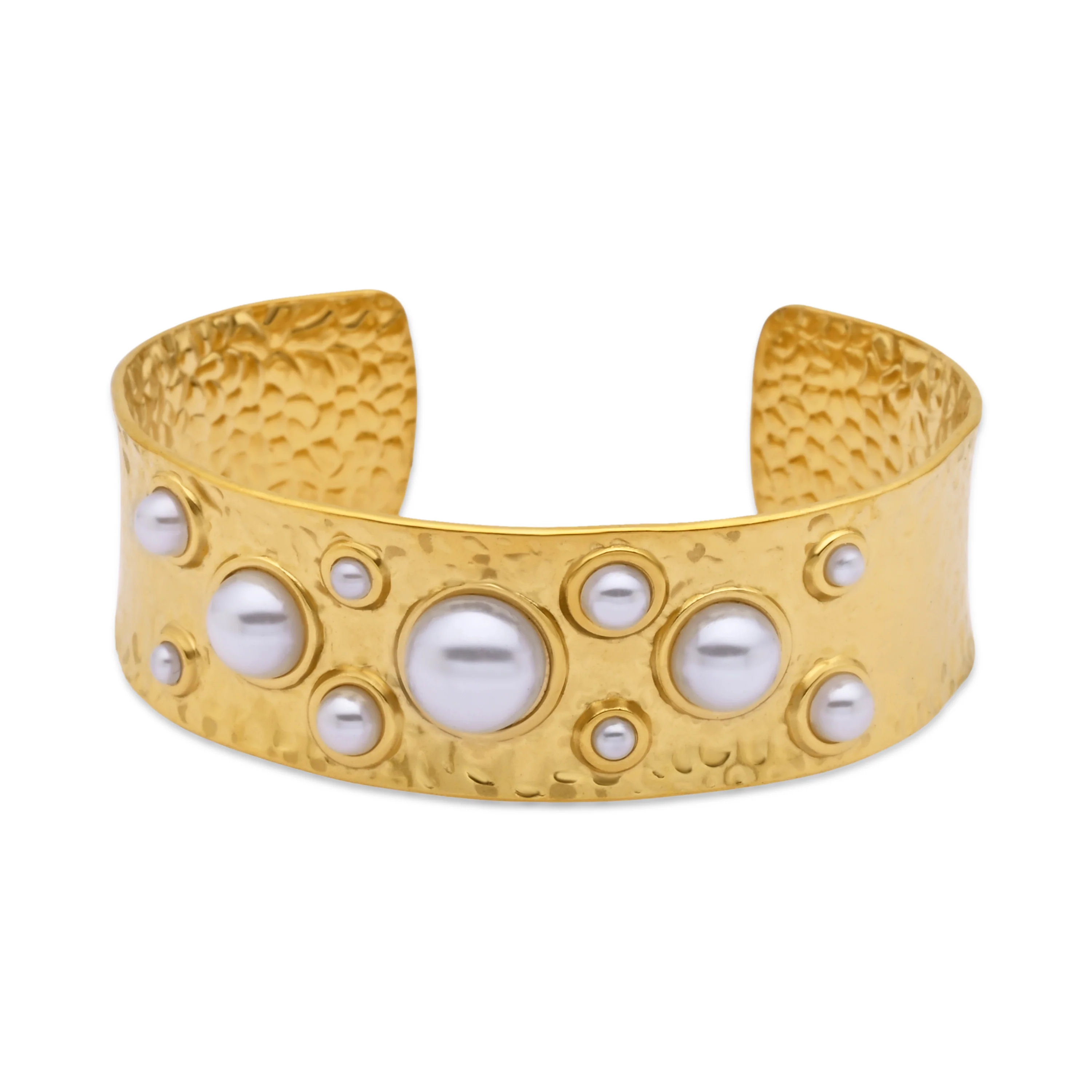Pulsera de Perla Blanca acabado en oro amarillo 18k - Phisla