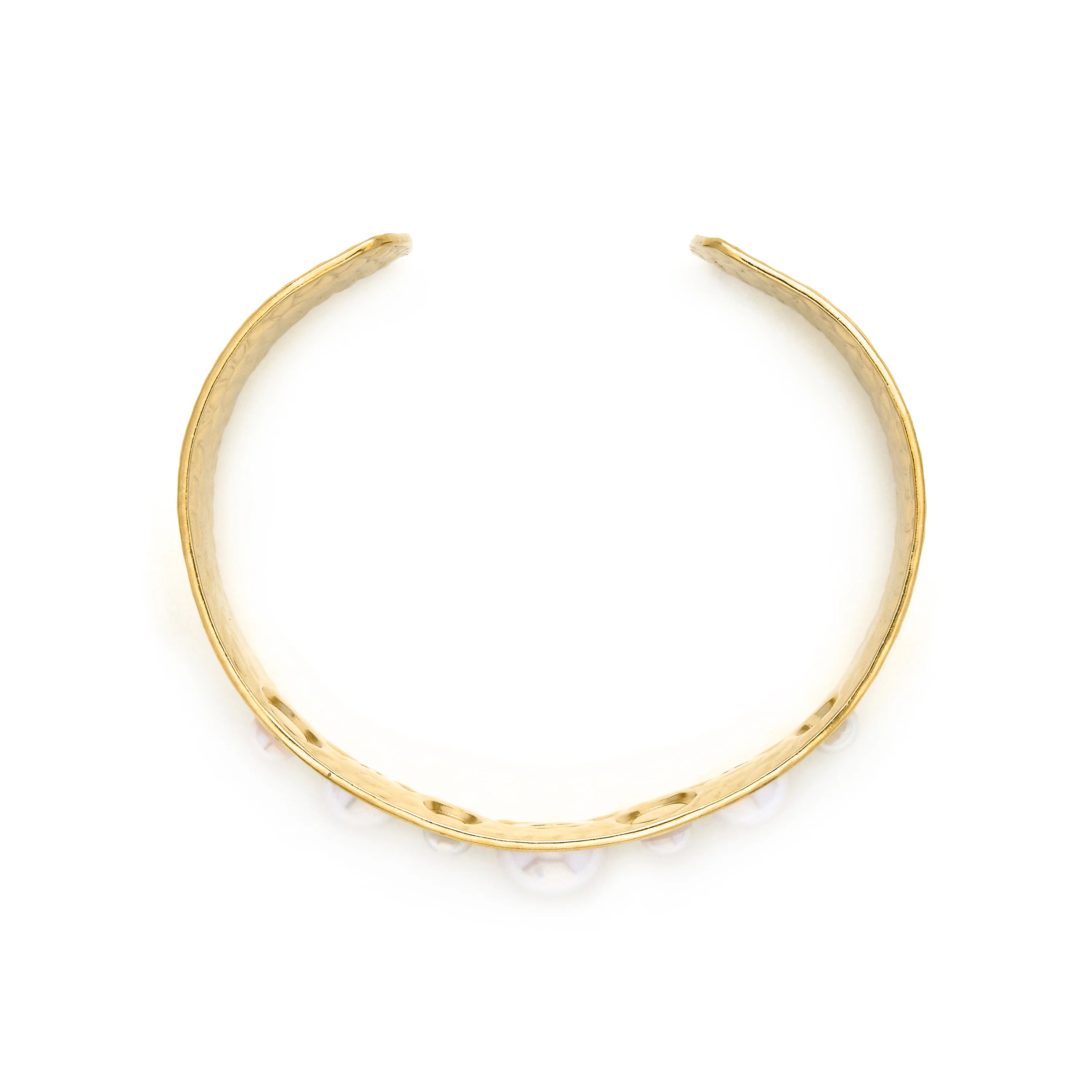 Pulsera de Perla Blanca acabado en oro amarillo 18k - Phisla - Image 3