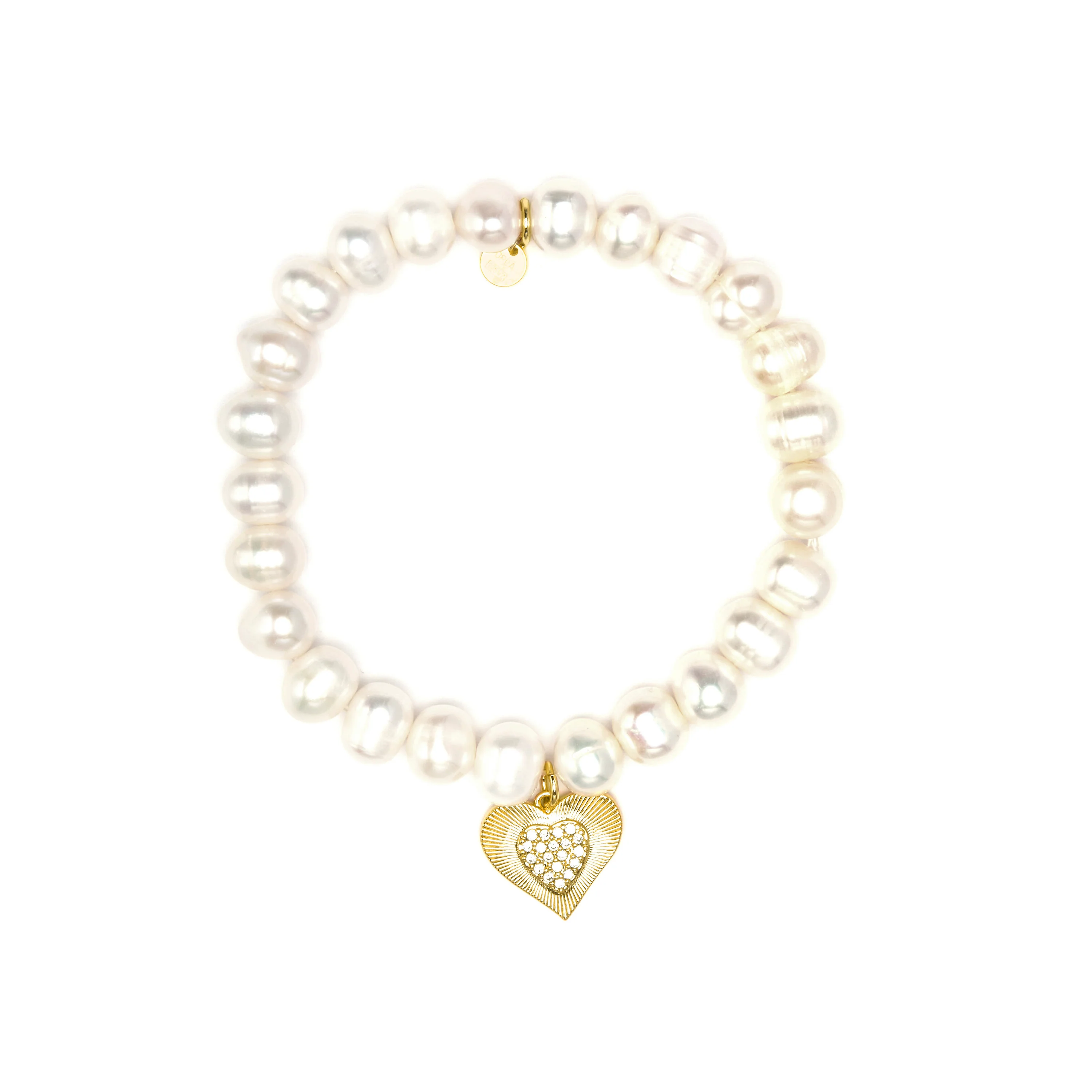 Pulsera de Plata de Ley 925 y Perla Blanca acabado en oro amarillo 18k - Ramiya - Image 3