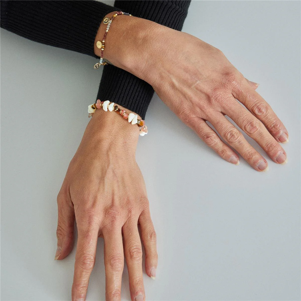 Pulsera Rixu acabado en Oro amarillo de 18 Kts. - Rixu MARRON - Image 4
