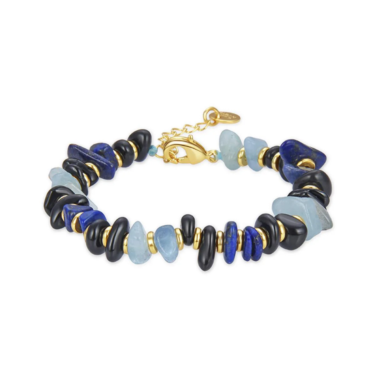 Pulsera Rixu acabado en Oro amarillo de 18 Kts. - Rixu AZUL