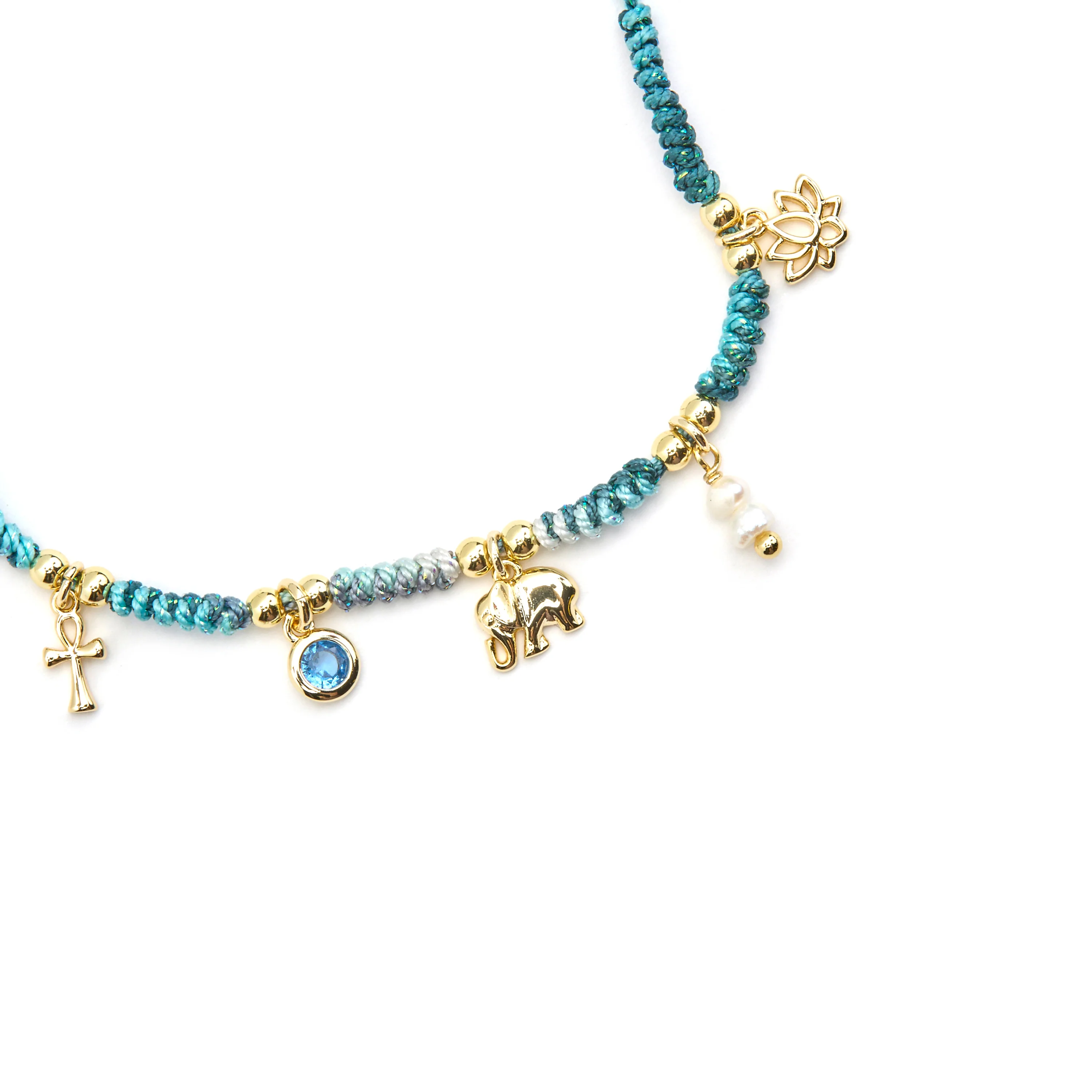 Pulsera de Plata de Ley 925 y Circonita Multicolor acabado oro 18k - Rukful - Image 5