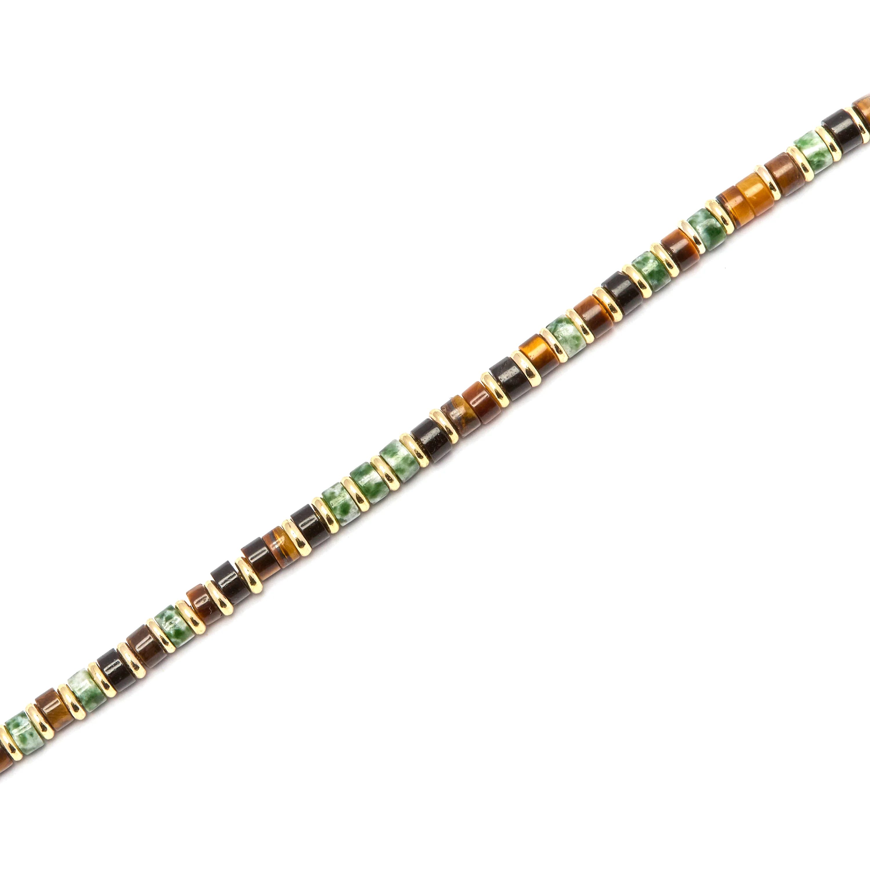 Pulsera de Plata de Ley 925 y Ojo de Tigre acabado oro 18k - Ryhu - Image 5