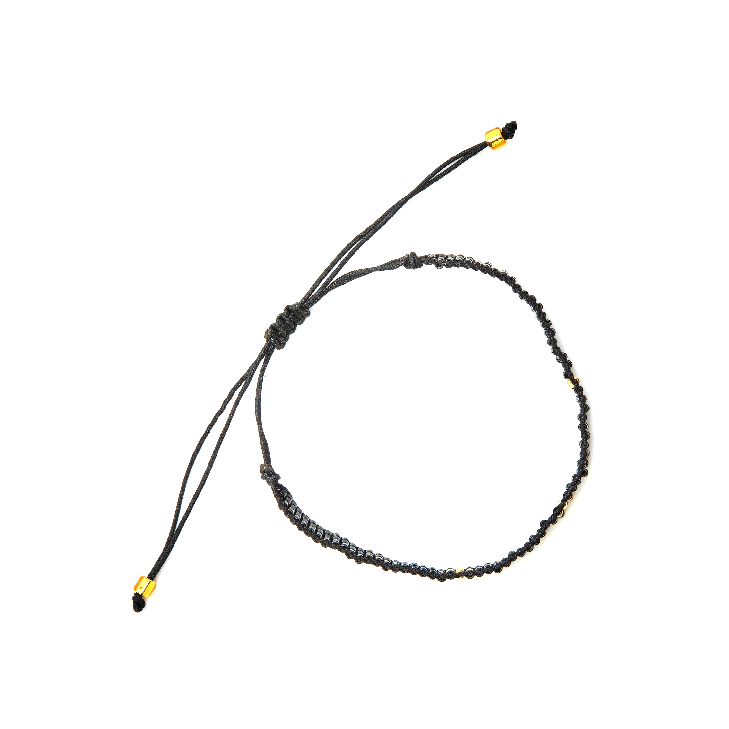 Pulsera con Cristal Negro acabado oro 18k - Sagruk - Image 3