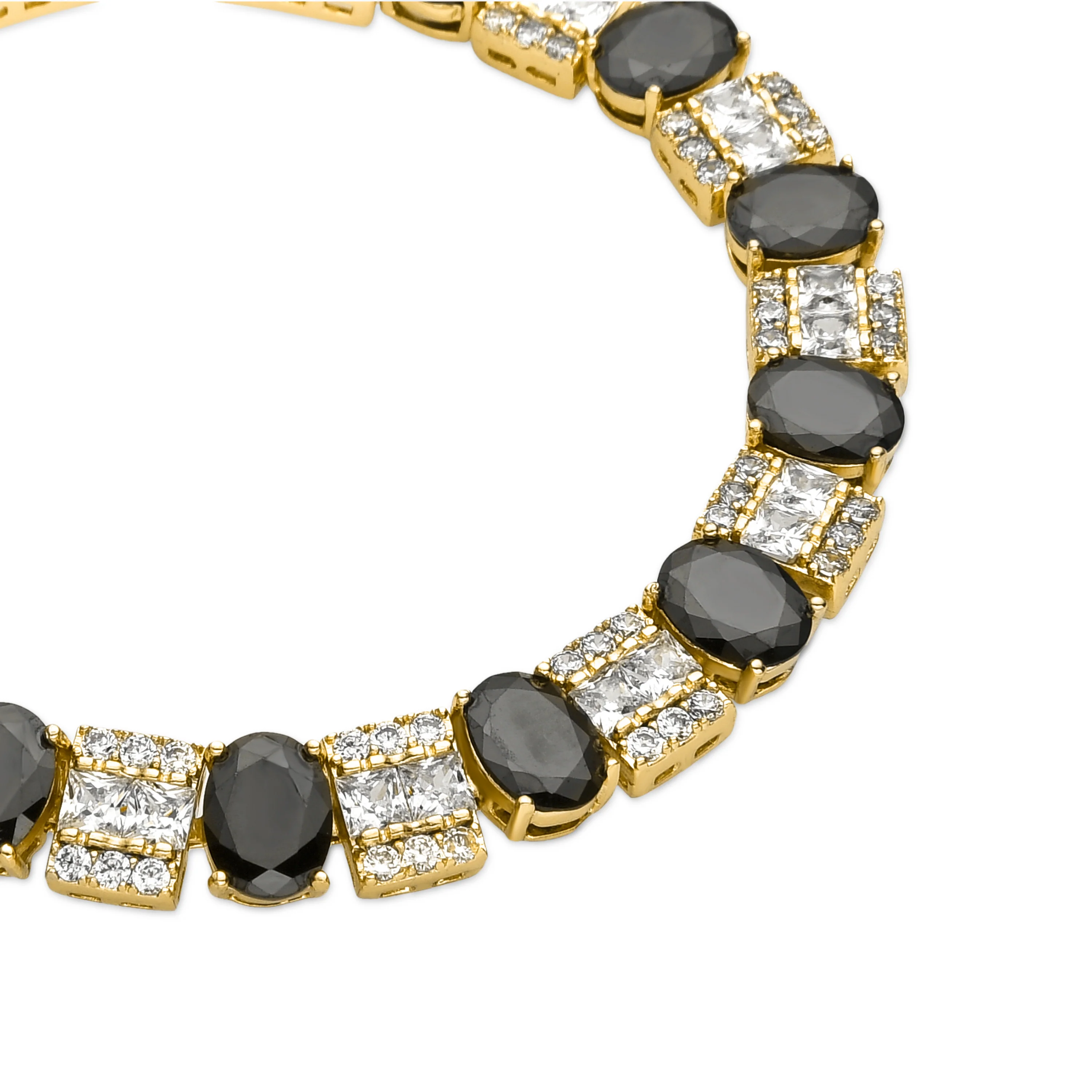 Pulsera con Circonita Onix acabado oro 18k - Sauki - Image 3