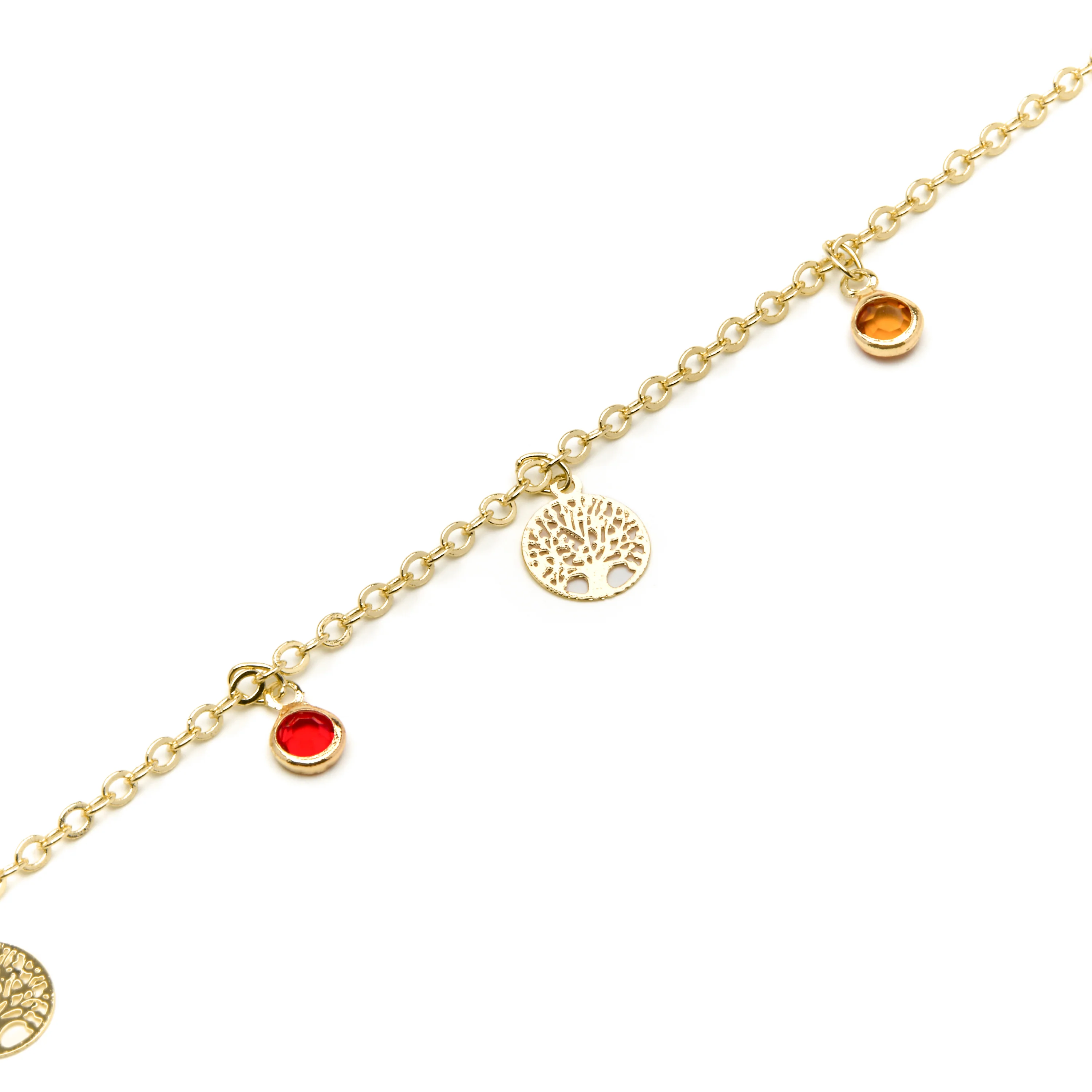 Pulsera de Plata de Ley 925 y Circonita Multicolor acabado oro amarillo de 18k - Shapio - Image 5