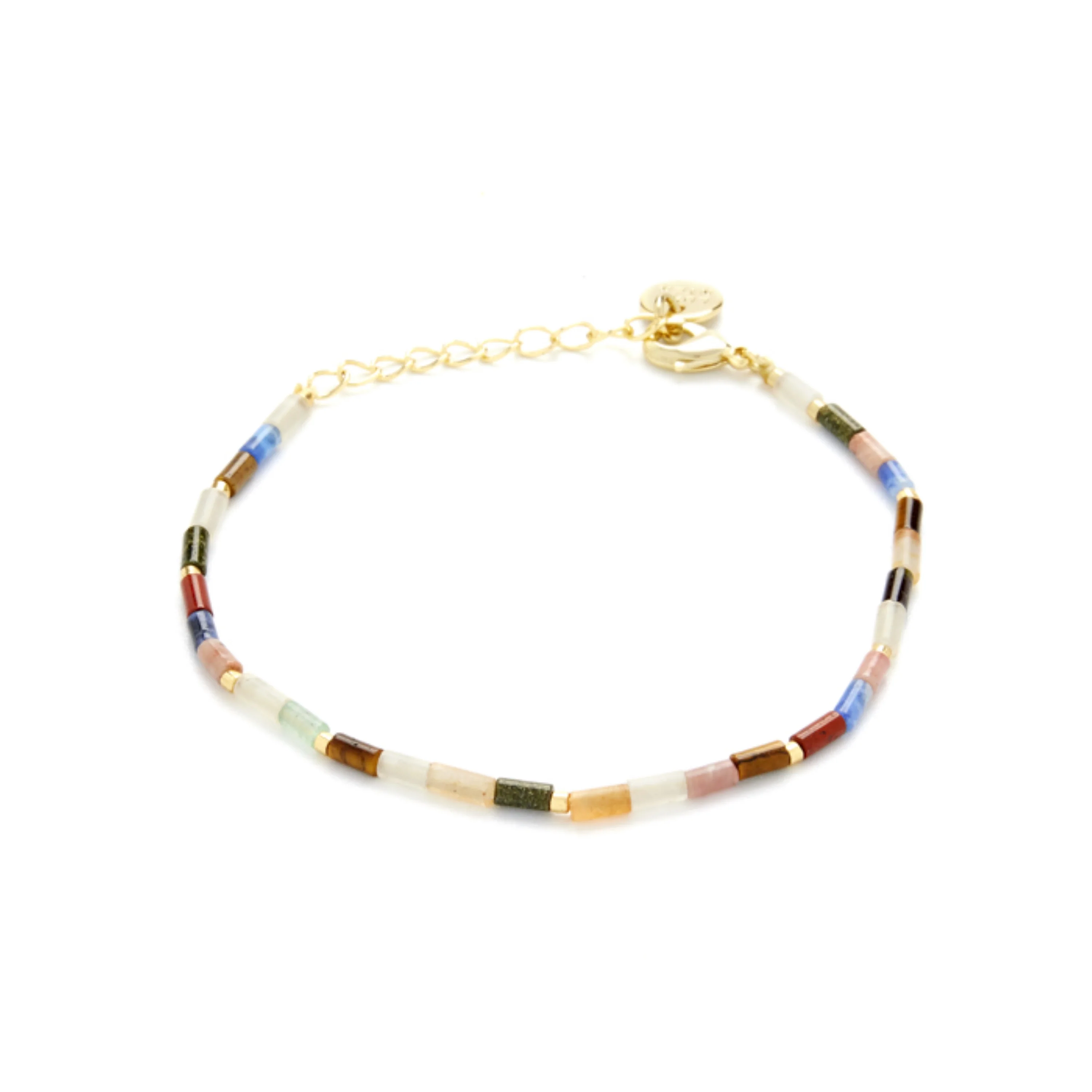 Pulsera de Turmalina Multicolor acabada en oro amarillo 18K - Shau