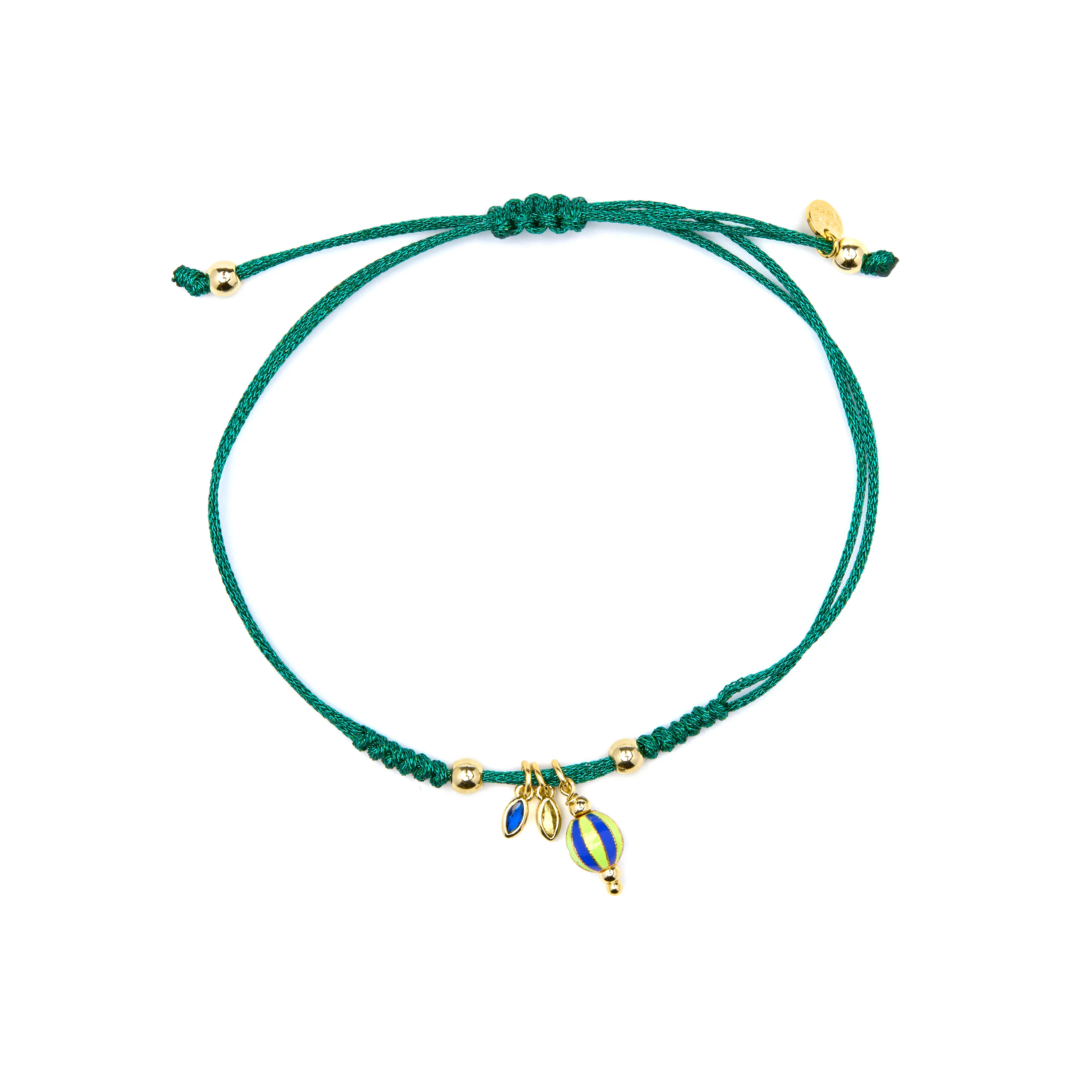 Pulsera de Plata de Ley 925 y Lacado Verde acabado oro amarillo de 18k - Shaylon - Image 3
