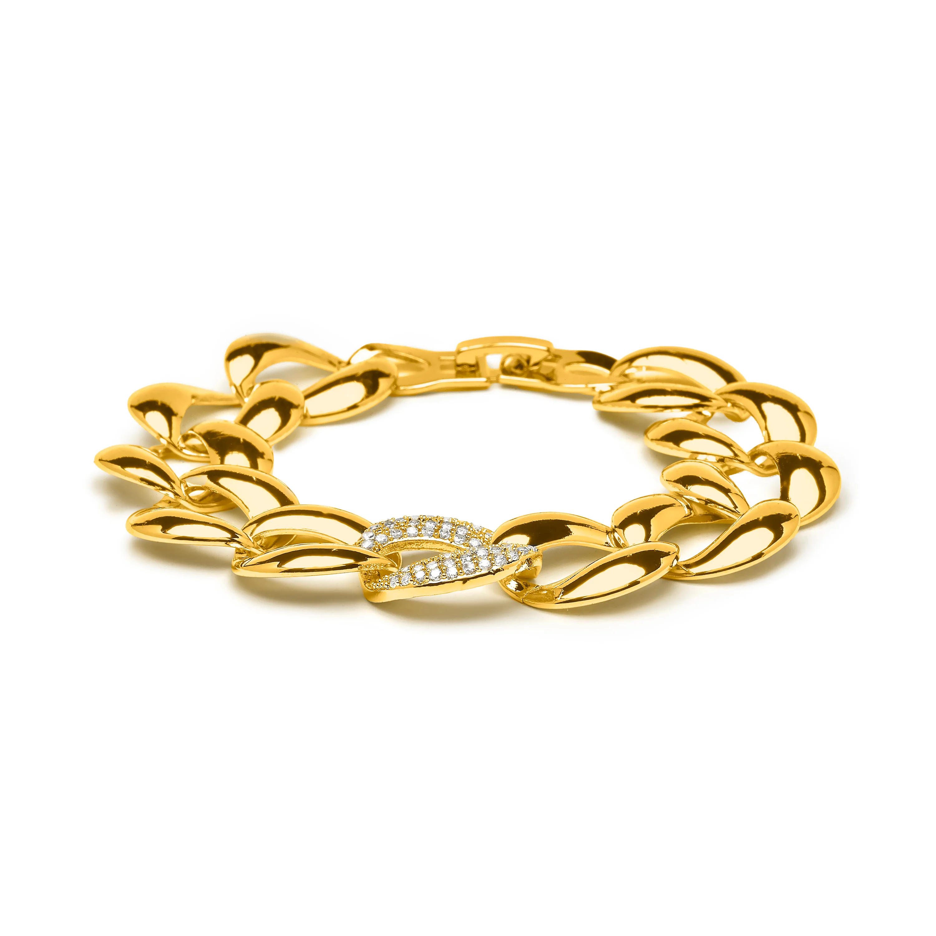 Pulsera de Circonita Brillante acabado en oro amarillo de 18k - Shinthi