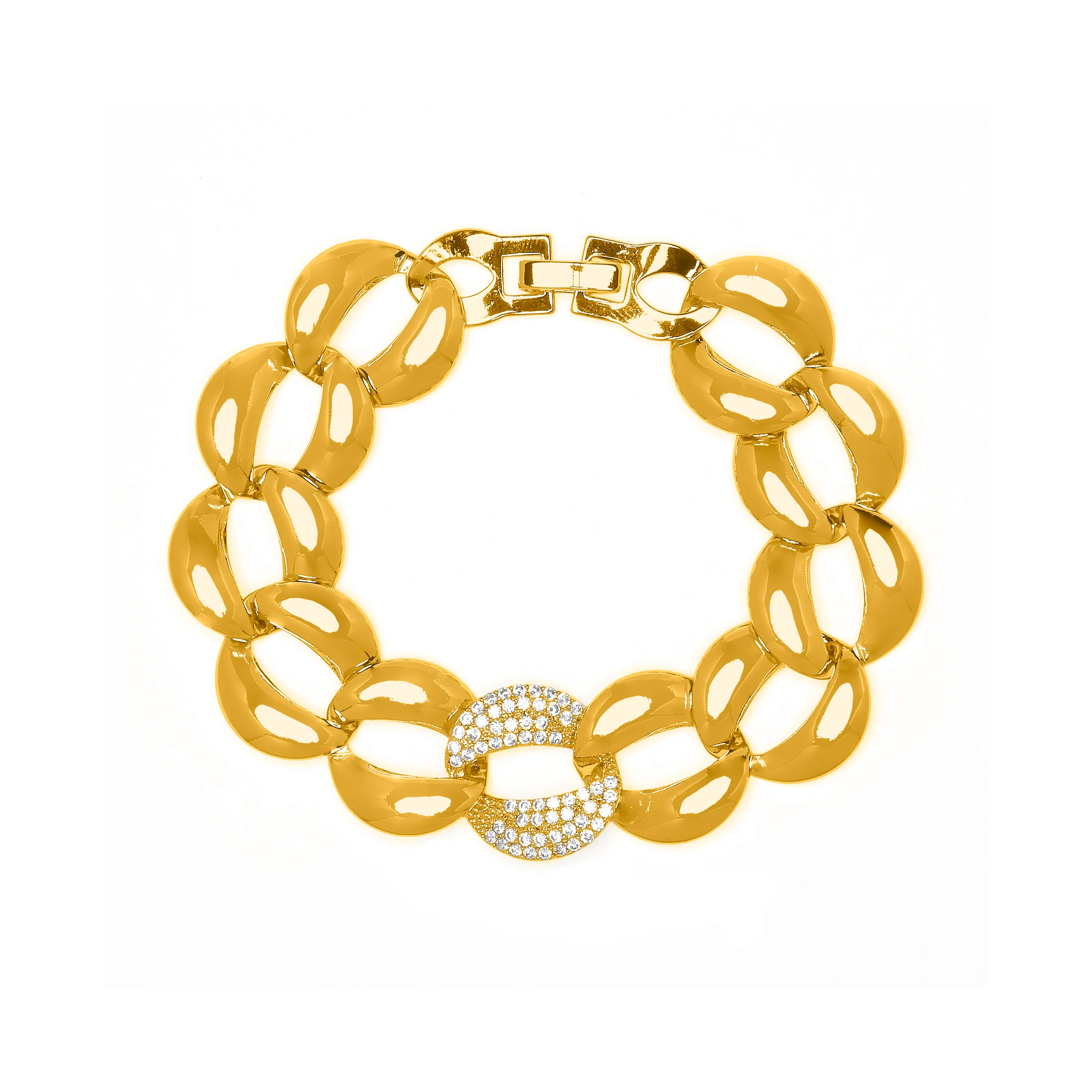 Pulsera de Circonita Brillante acabado en oro amarillo de 18k - Shinthi - Image 3
