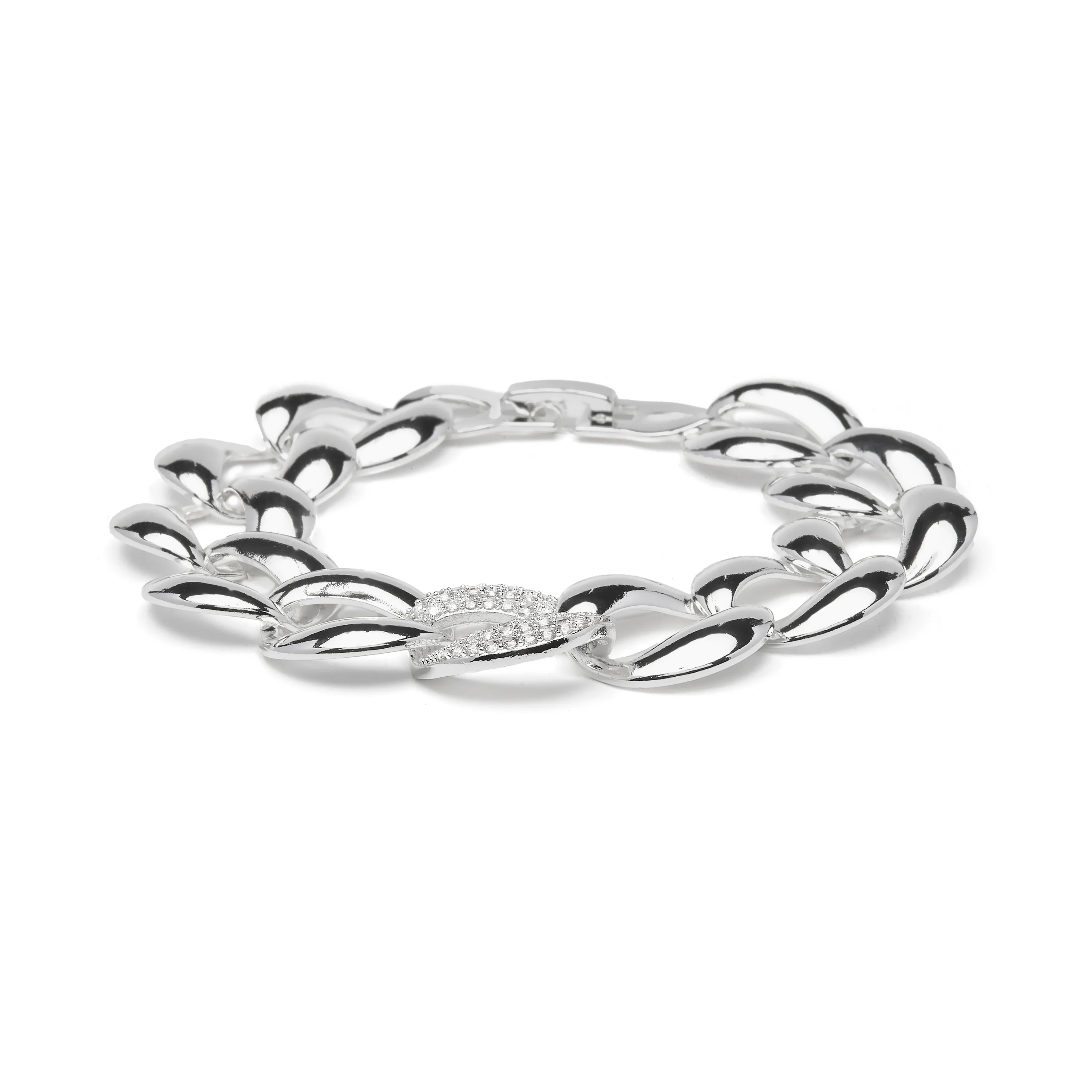 Pulsera de Circonita Brillante acabado en rodio - Shinthi