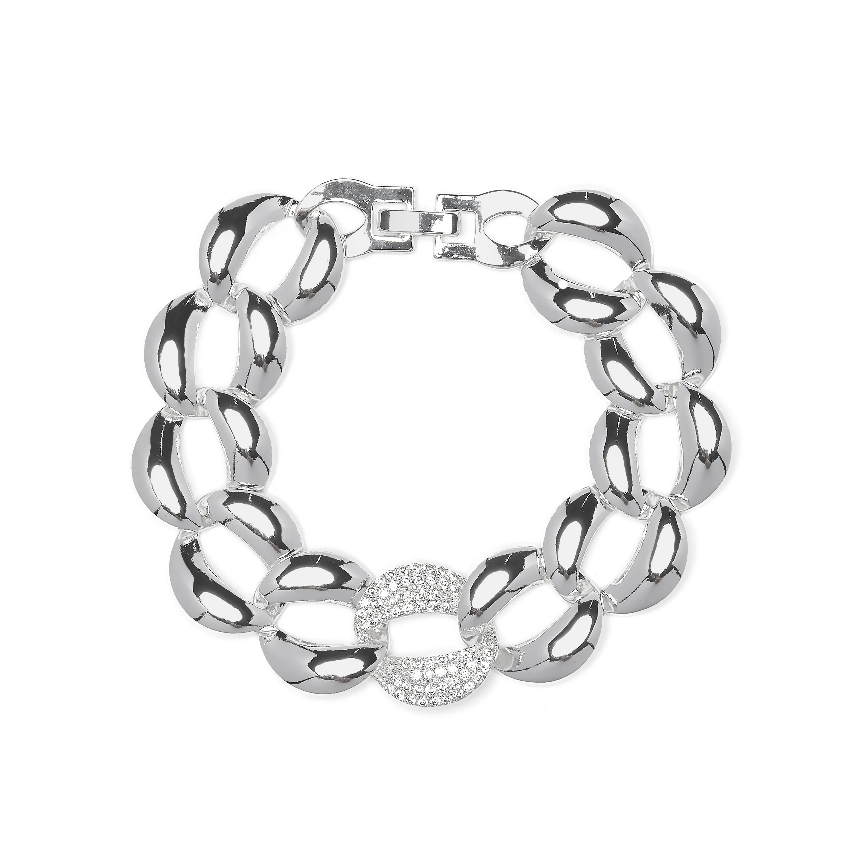 Pulsera de Circonita Brillante acabado en rodio - Shinthi - Image 3
