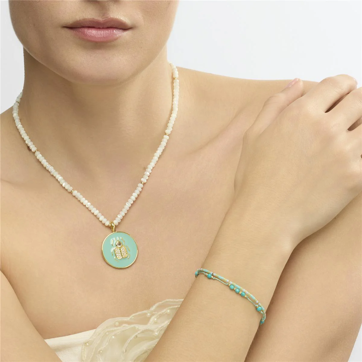 Pulsera Shyo acabado oro 18k - Shyo VERDE - Image 2
