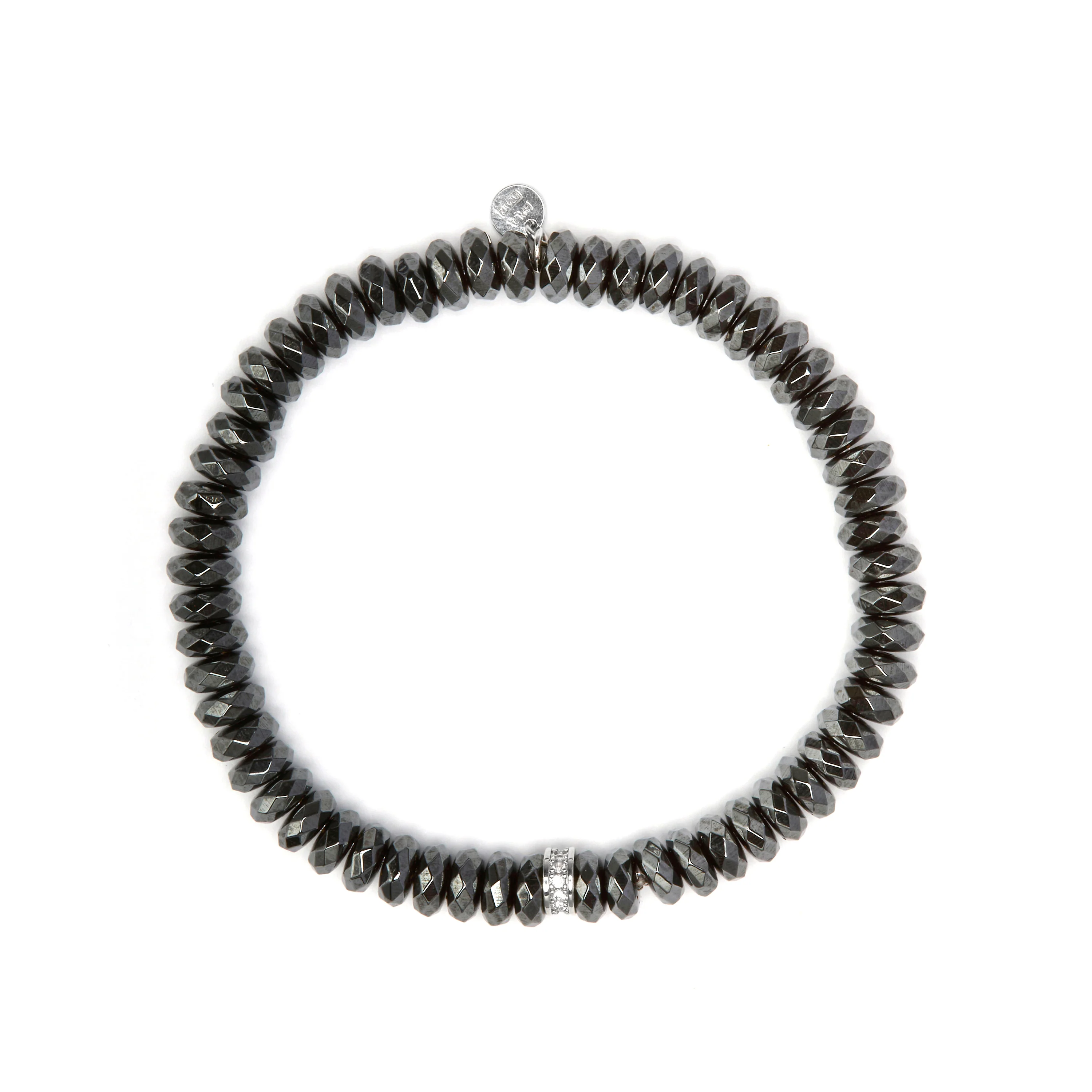 Pulsera de Plata de Ley 925 y Hematite acabado en rodio - Sihi - Image 3