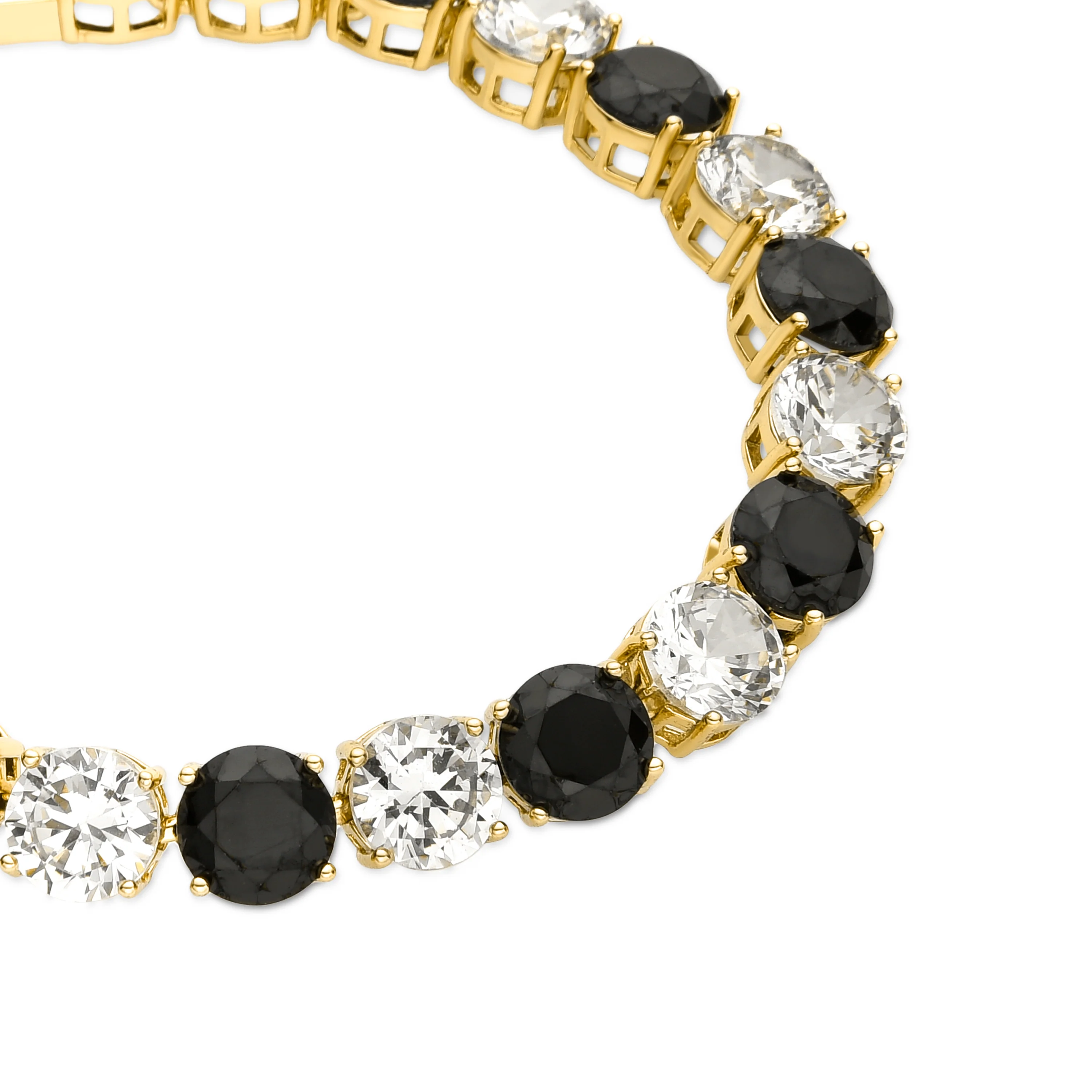Pulsera con Circonita Onix acabado oro 18k - Siju - Image 3