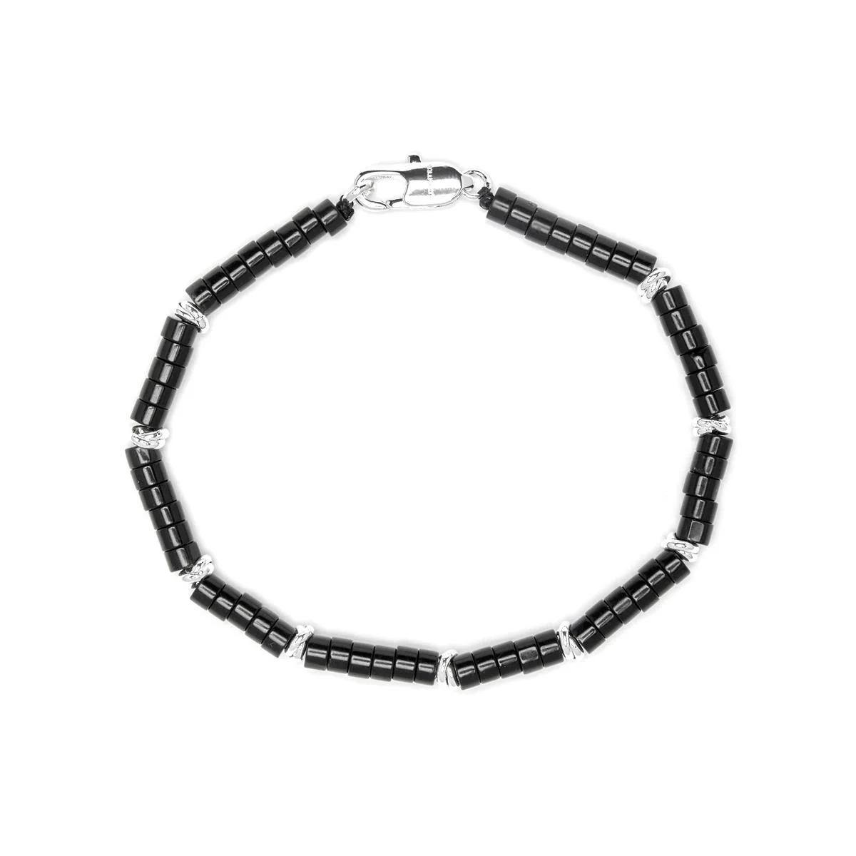 Pulsera Silbi acabado plata - Silbi NEGRO - Image 2